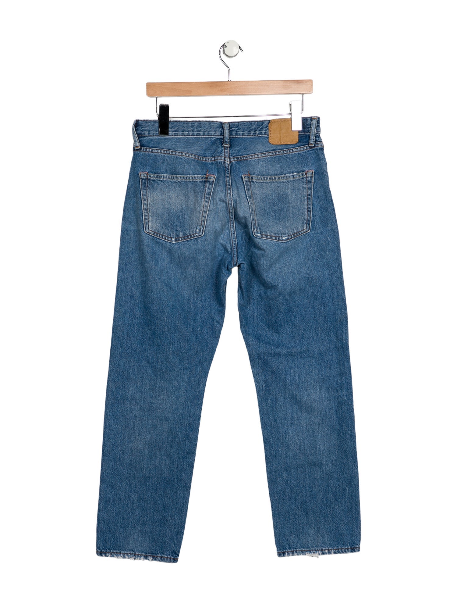 Acne Studios Blå Konst Mid-Rise Straight Leg Jeans