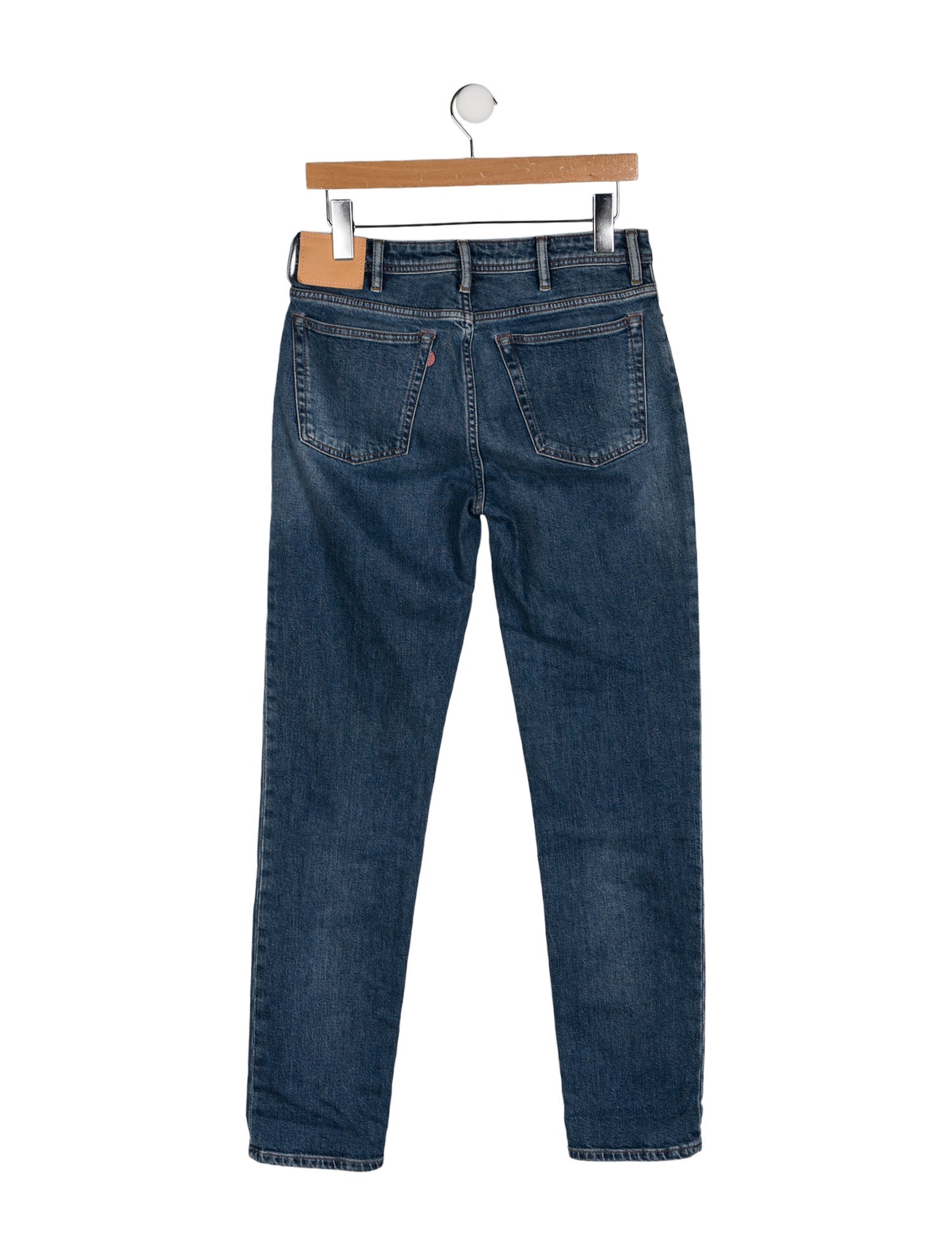 Acne Studios Blå Konst Mid-Rise Straight Leg Jeans