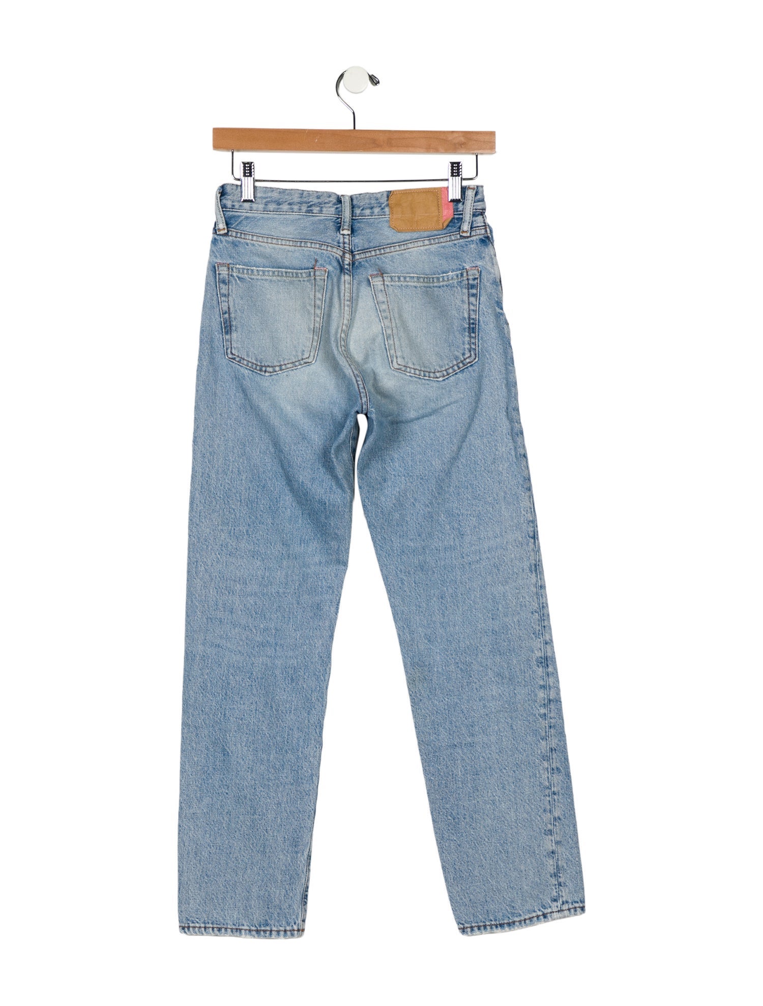 Acne Studios Blå Konst Mid-Rise Straight Leg Jeans