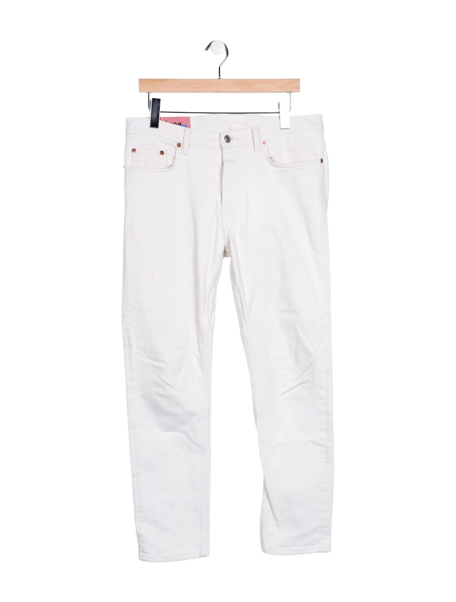 Acne Studios Blå Konst Mid-Rise Straight Leg Jeans