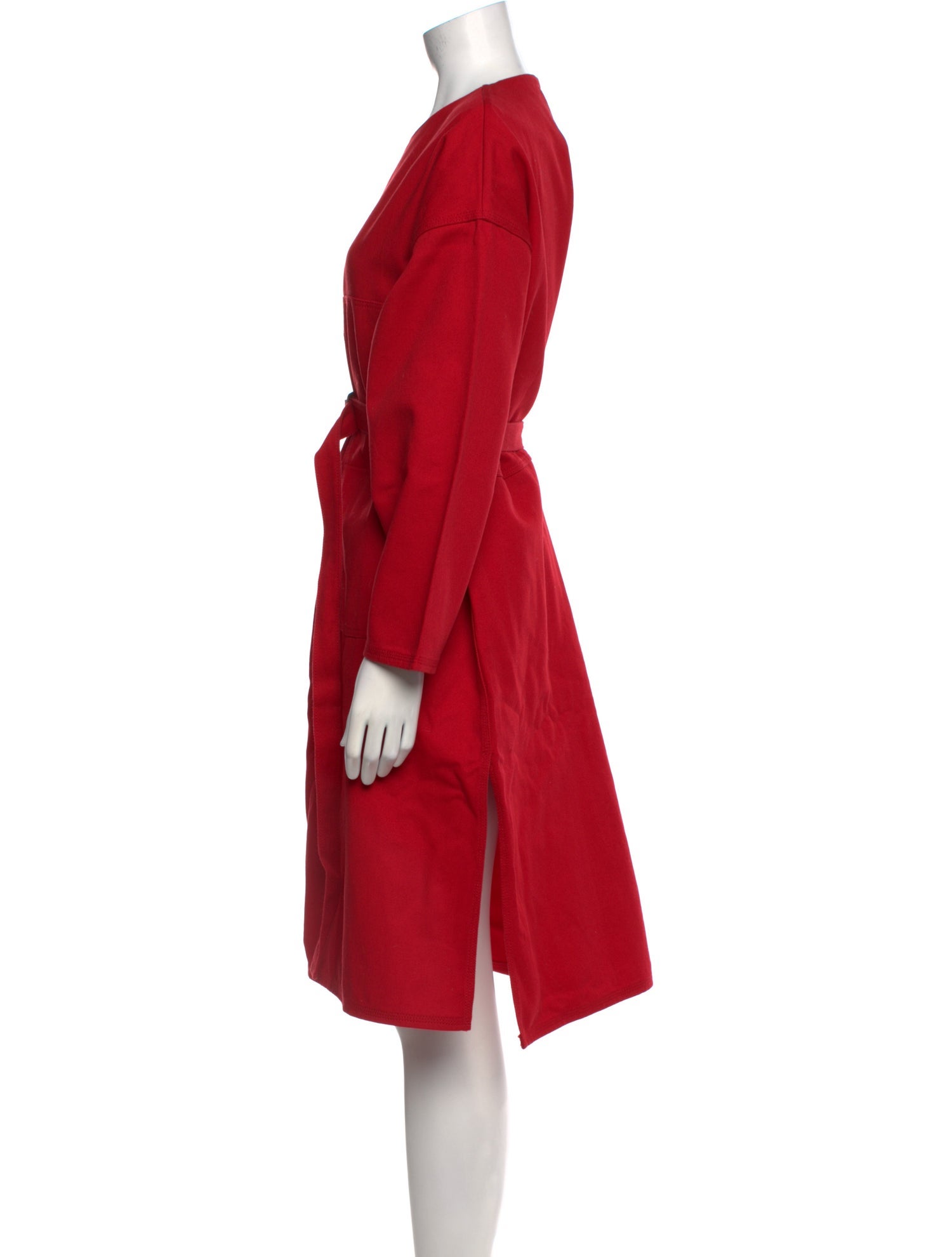 Acne Studios Blå Konst Bateau Neckline Knee-Length Dress