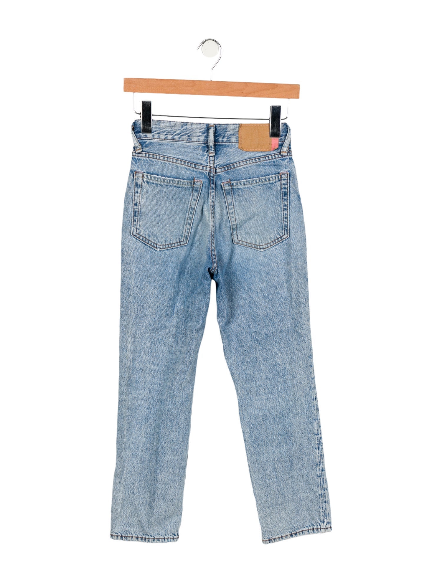 Acne Studios Blå Konst Mid-Rise Straight Leg Jeans