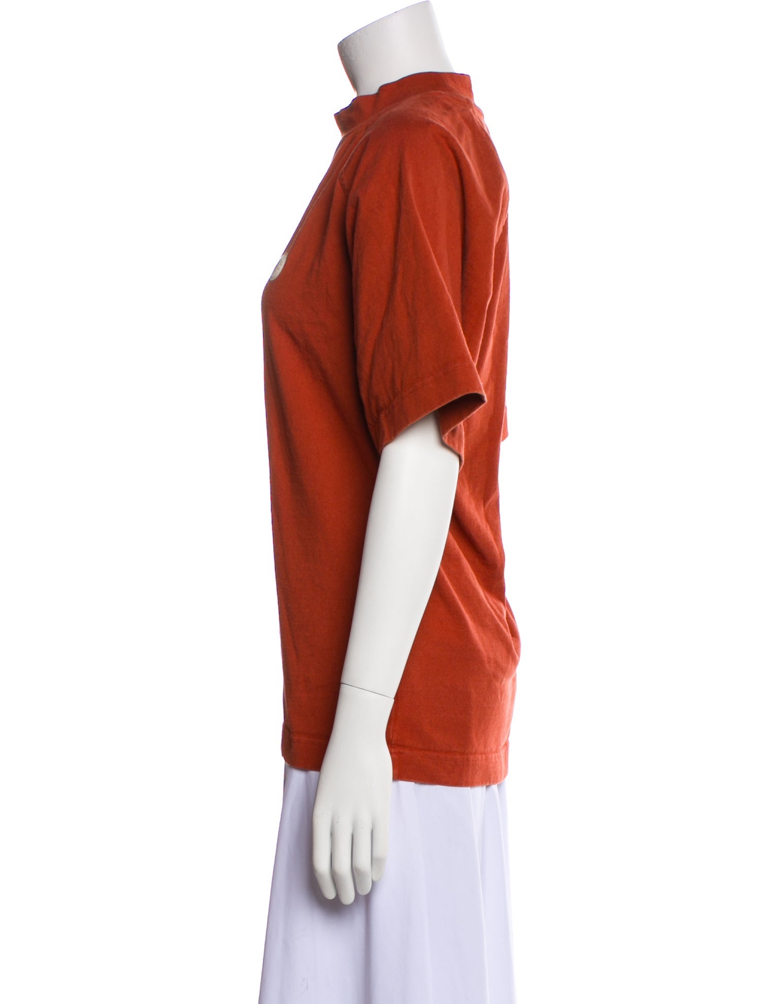 Acne Studios Blå Konst Mock Neck Short Sleeve Sweatshirt
