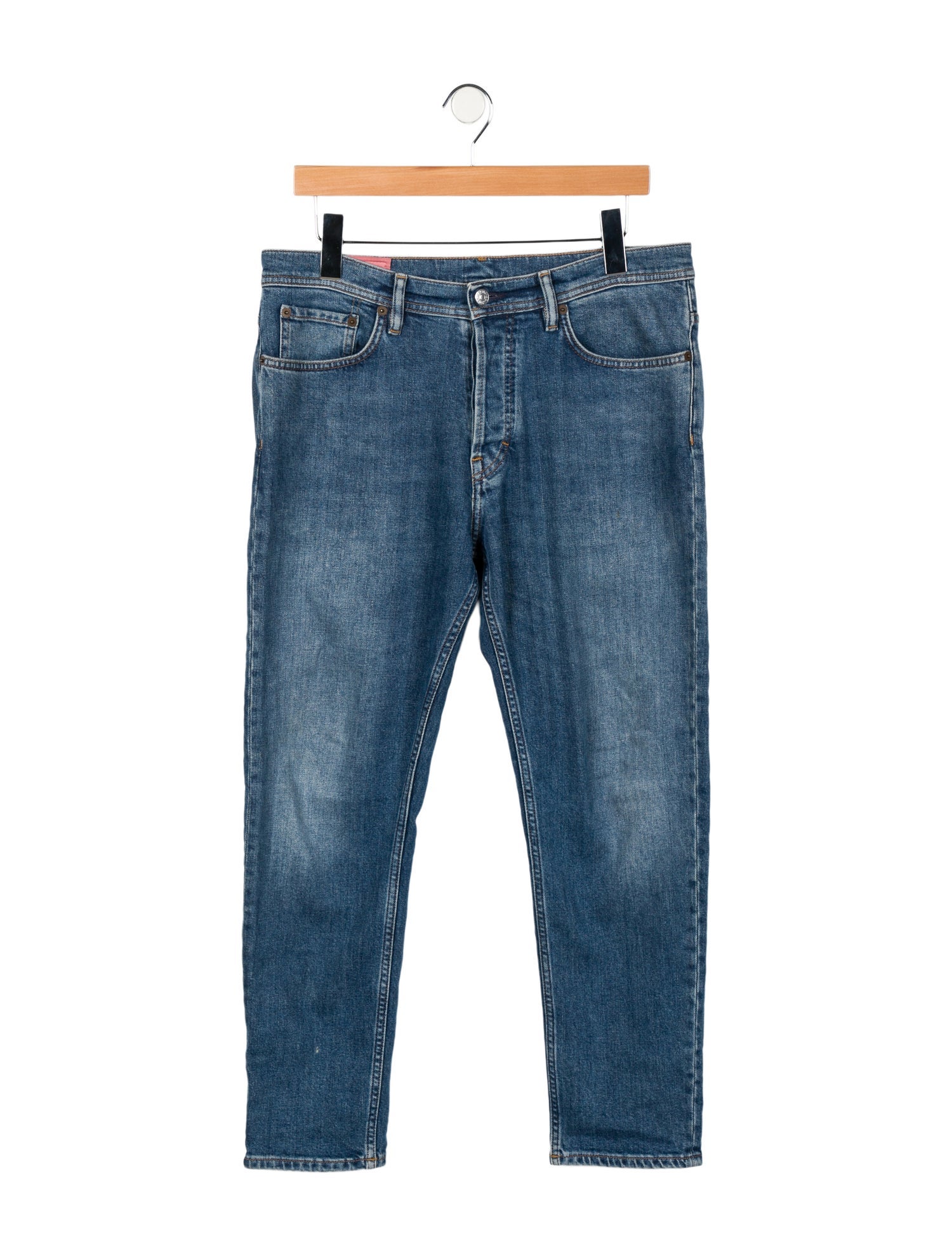 Acne Studios Blå Konst High-Rise Straight Leg Jeans