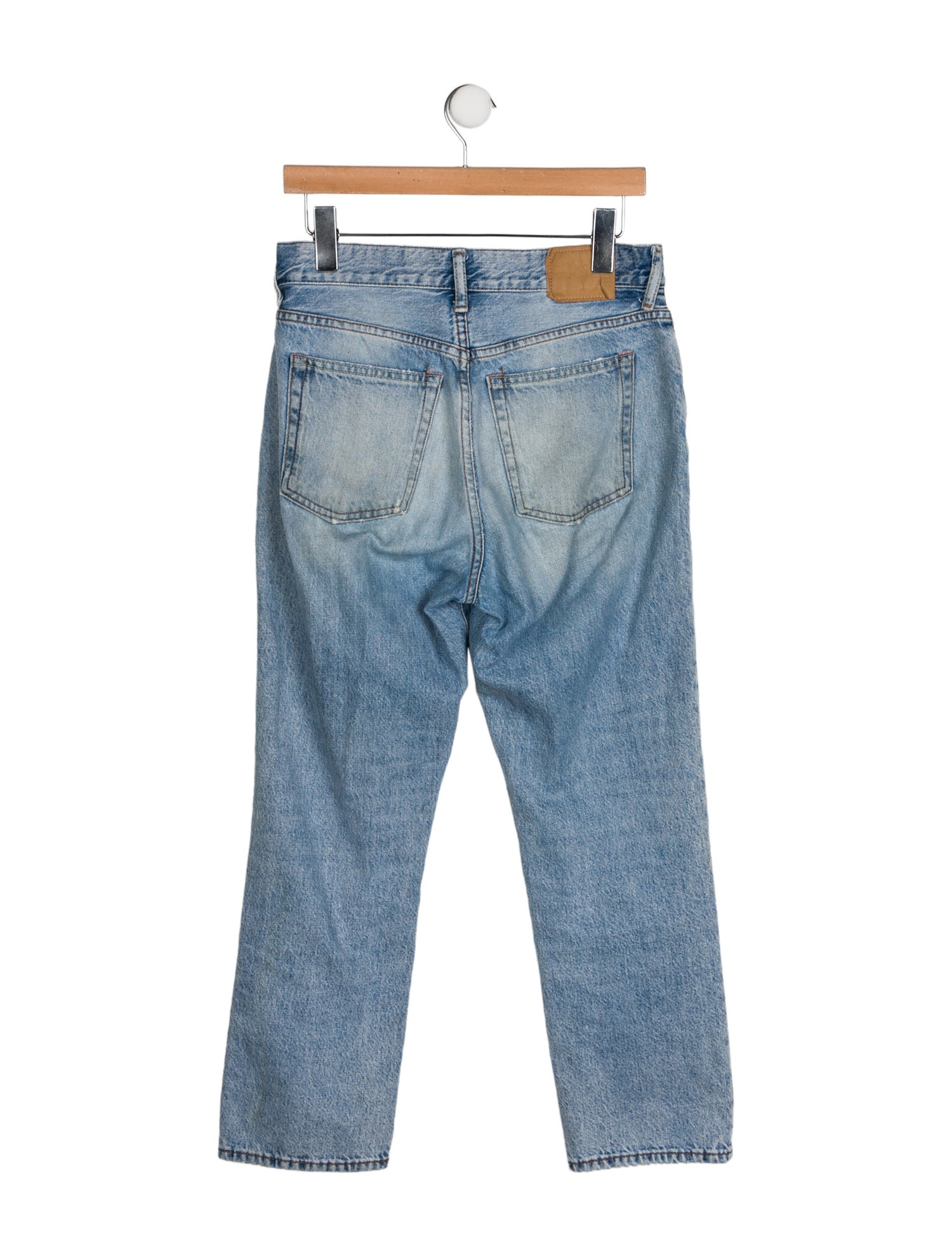 Acne Studios Blå Konst Mid-Rise Straight Leg Jeans