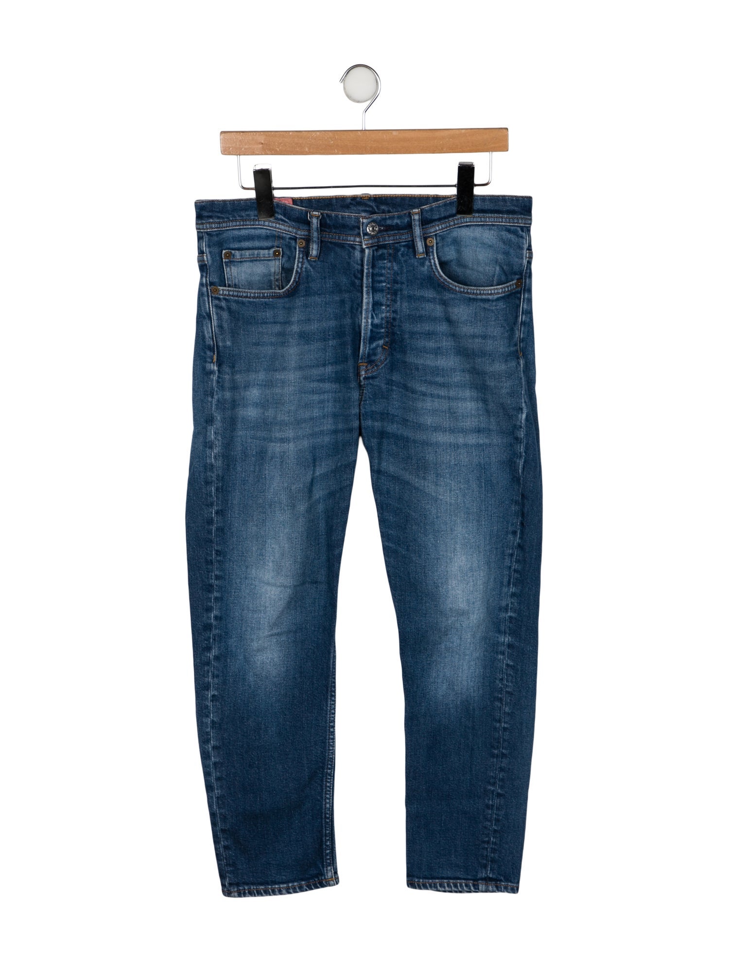 Acne Studios Blå Konst Mid-Rise Skinny Leg Jeans