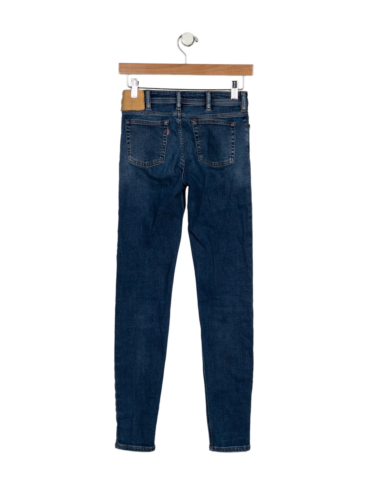 Acne Studios Blå Konst Mid-Rise Skinny Leg Jeans