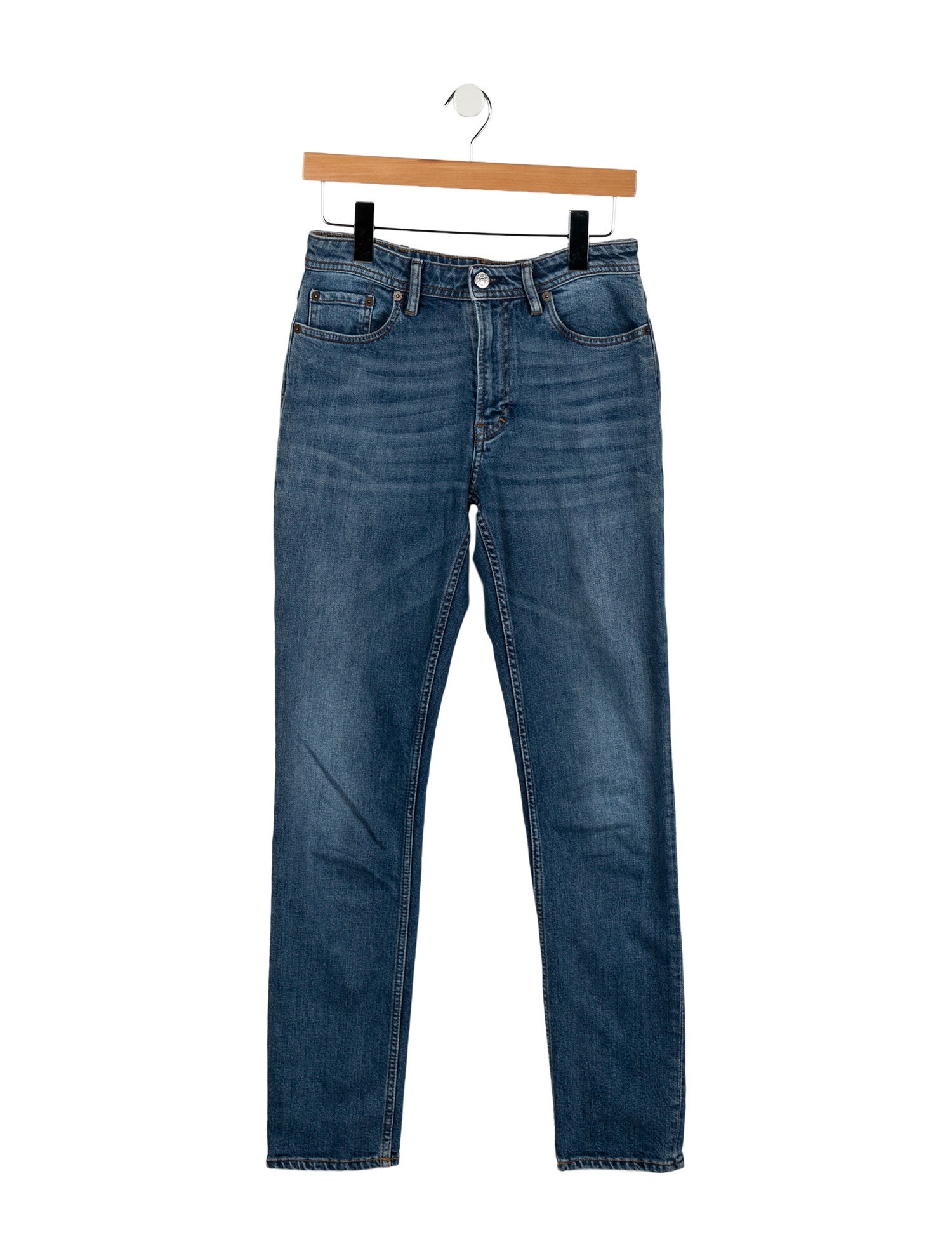Acne Studios Blå Konst Mid-Rise Skinny Leg Jeans