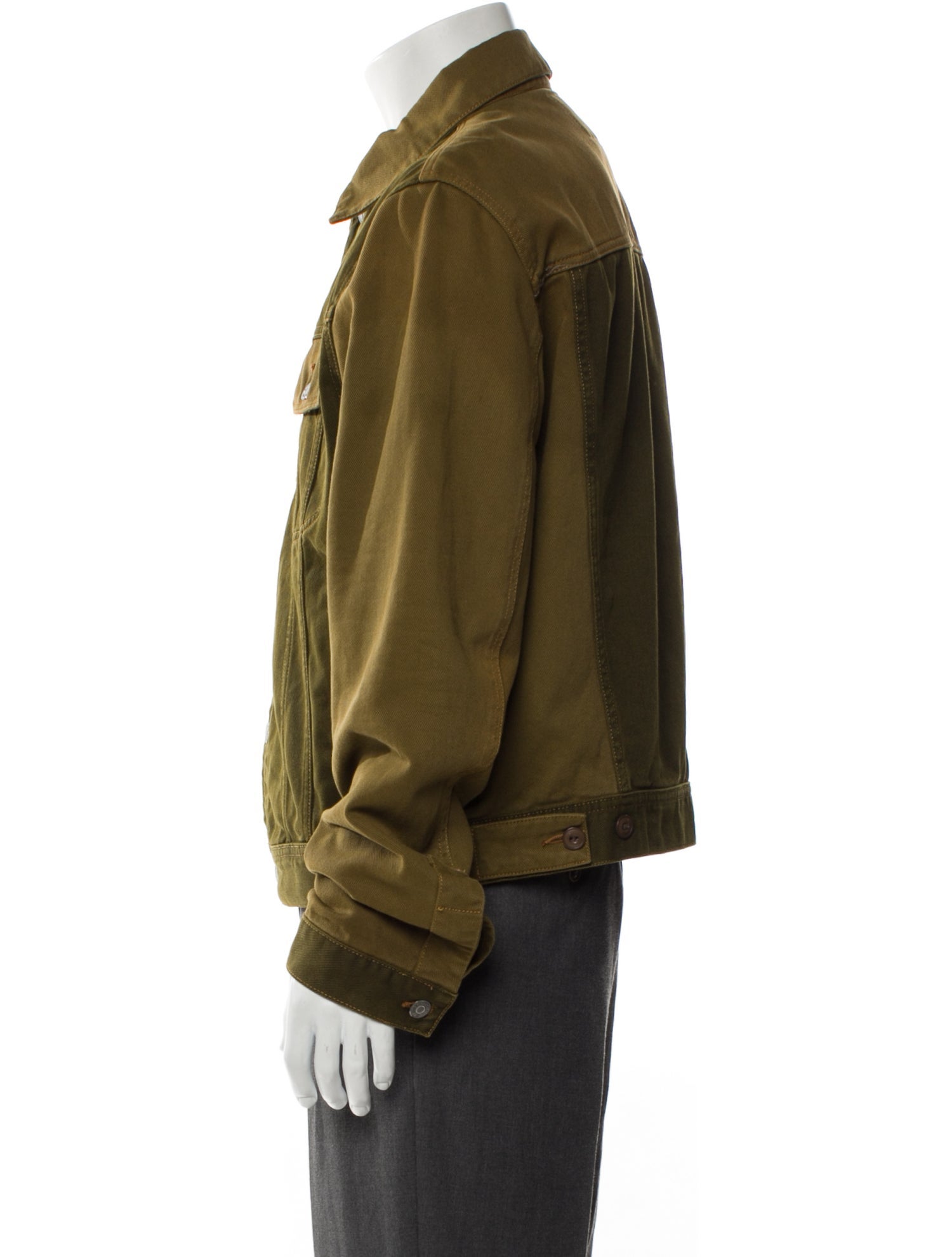 Acne Studios Blå Konst Colorblock Pattern Trucker Jacket