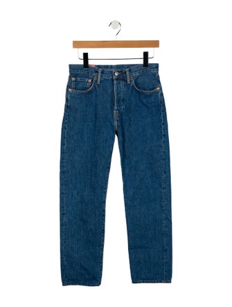 Acne Studios Blå Konst Mid-Rise Straight Leg Jeans