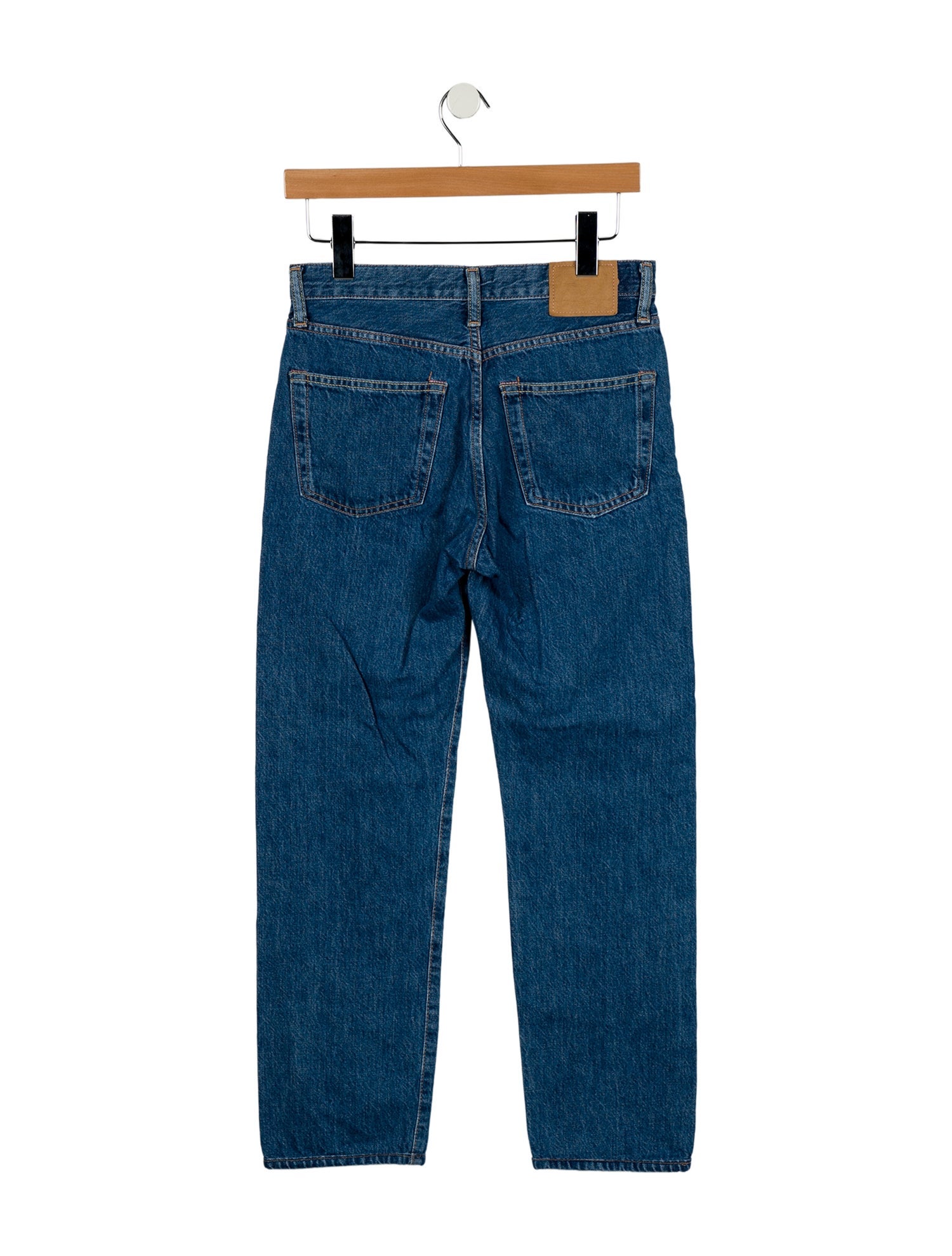 Acne Studios Blå Konst Mid-Rise Straight Leg Jeans