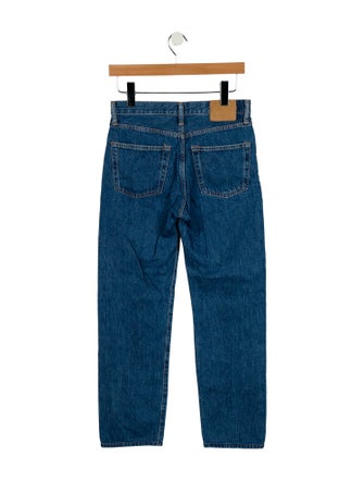 Acne Studios Blå Konst Mid-Rise Straight Leg Jeans