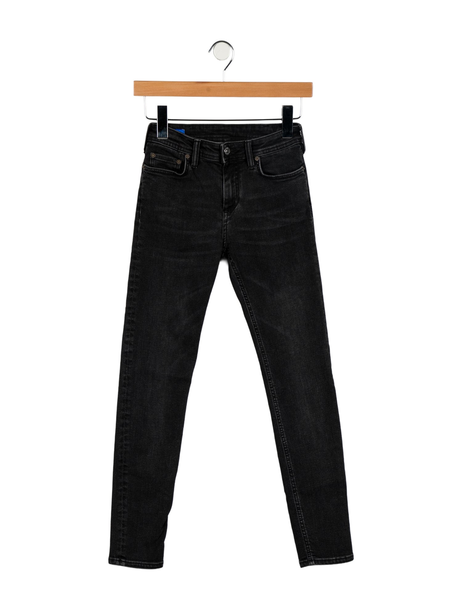 Acne Studios Blå Konst Mid-Rise Skinny Leg Jeans
