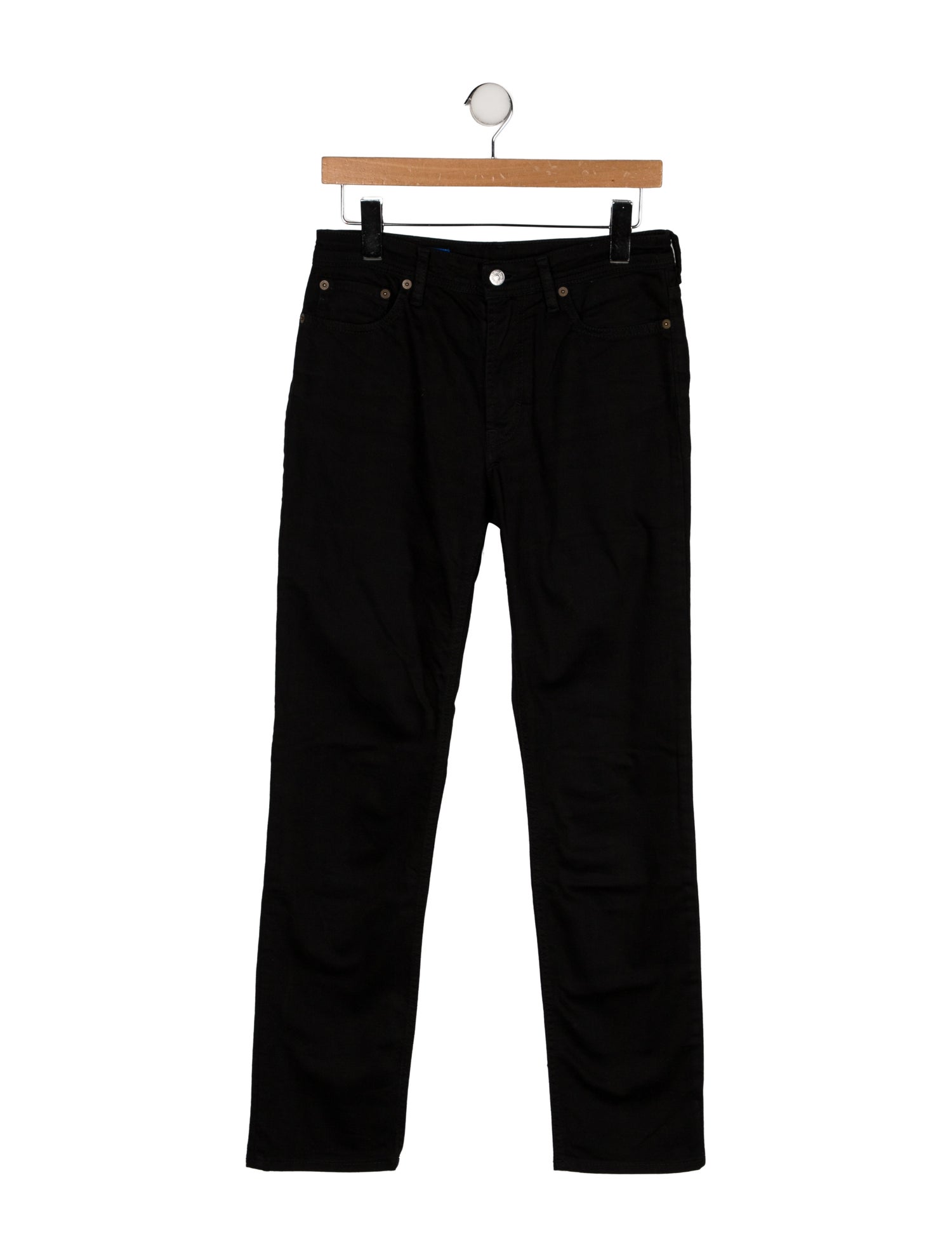Acne Studios Blå Konst Mid-Rise Straight Leg Jeans