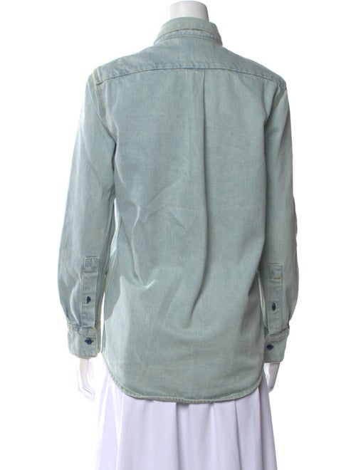 Acne Studios Blå Konst Long Sleeve Button-Up Top