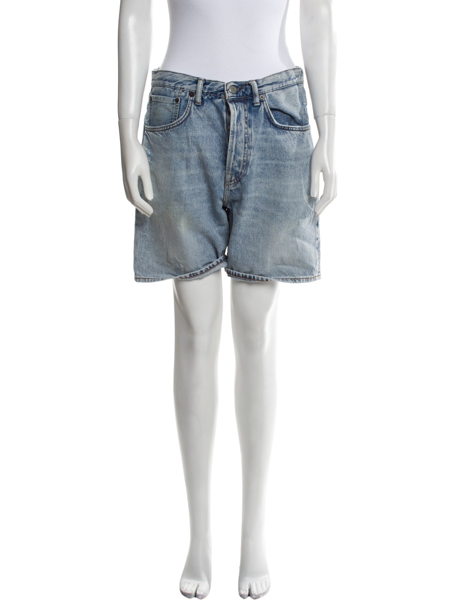 Acne Studios Blå Konst Knee-Length Shorts