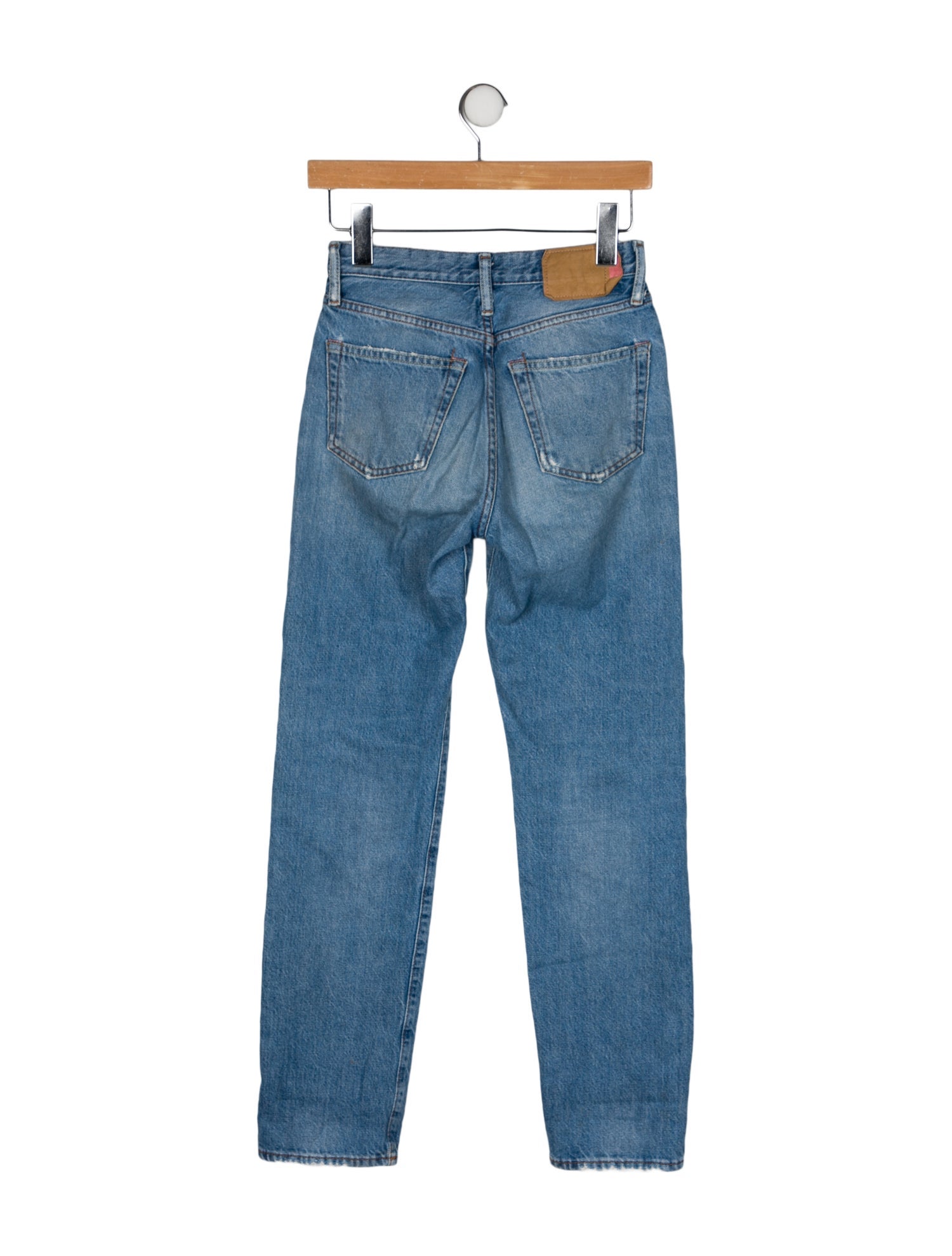 Acne Studios Blå Konst Mid-Rise Straight Leg Jeans