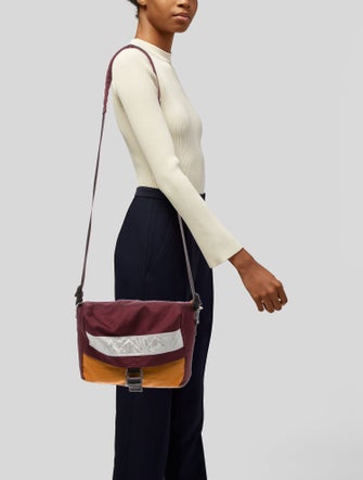 Acne Studios Blå Konst Canvas Messenger Bag