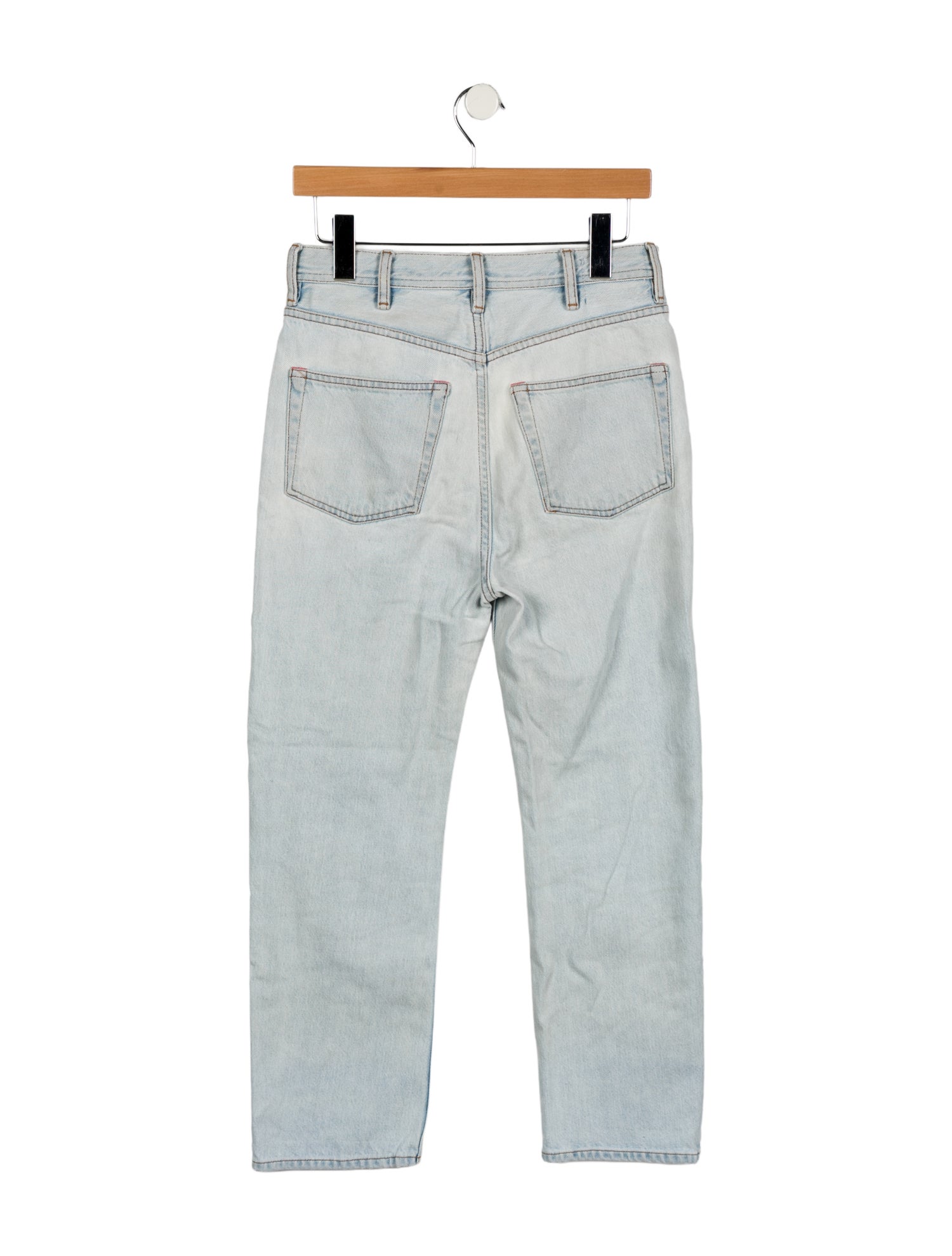 Acne Studios Blå Konst Mid-Rise Straight Leg Jeans