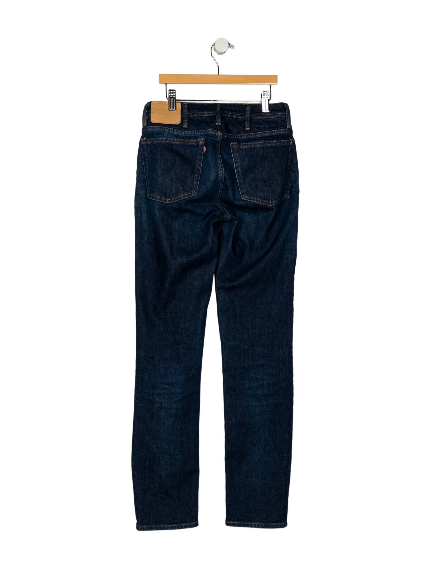 Acne Studios Blå Konst Mid-Rise Straight Leg Jeans