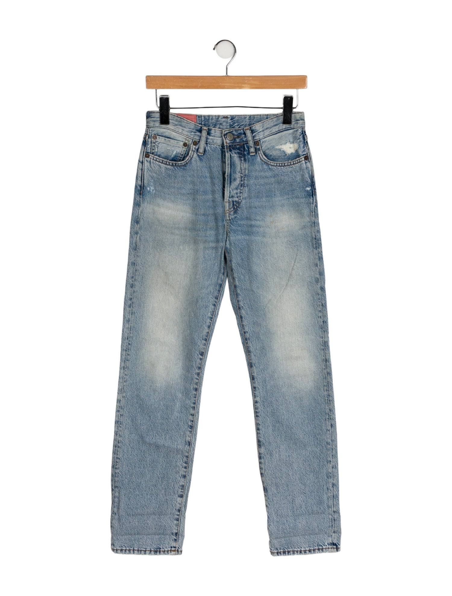 Acne Studios Blå Konst Mid-Rise Straight Leg Jeans