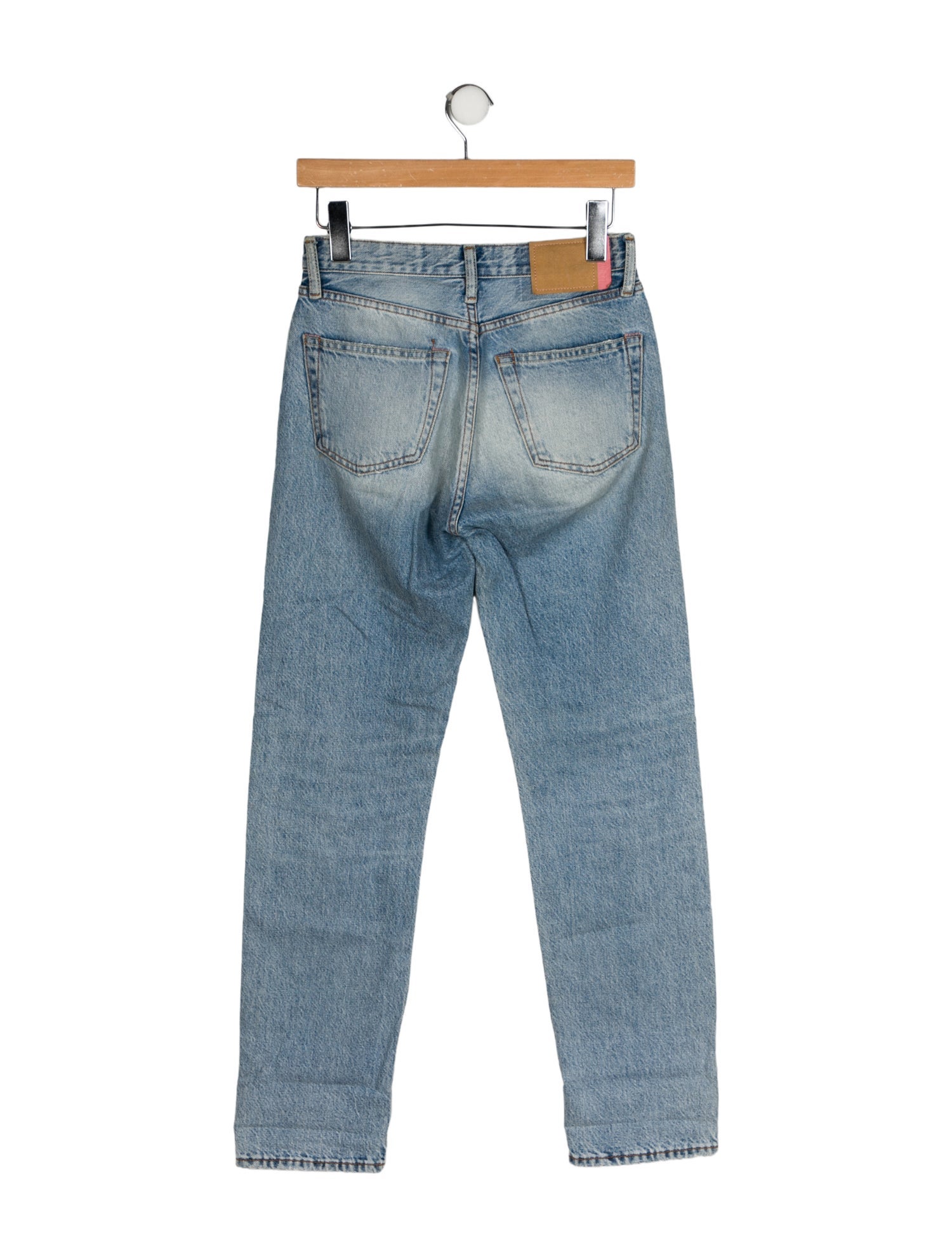 Acne Studios Blå Konst Mid-Rise Straight Leg Jeans