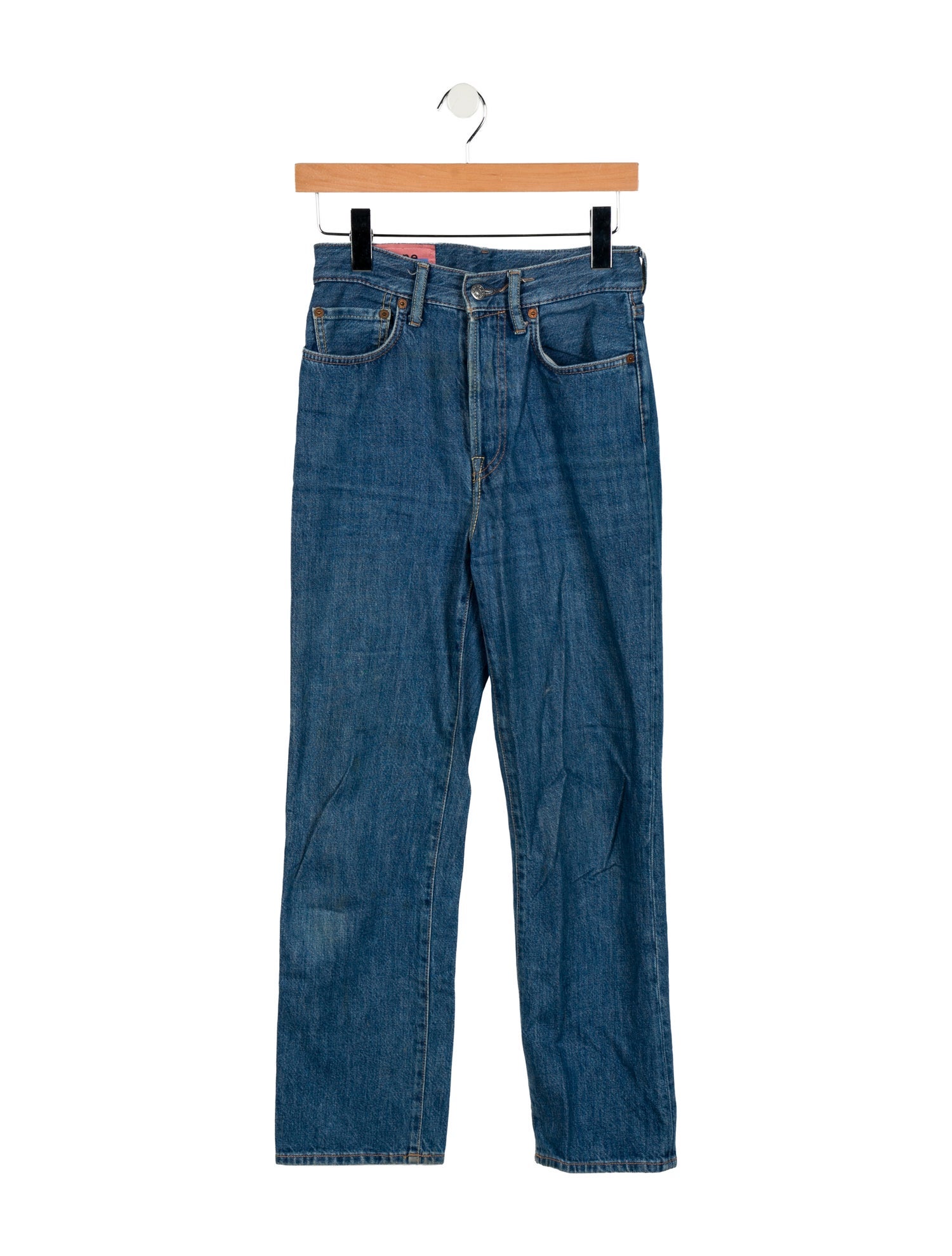 Acne Studios Blå Konst High-Rise Straight Leg Jeans