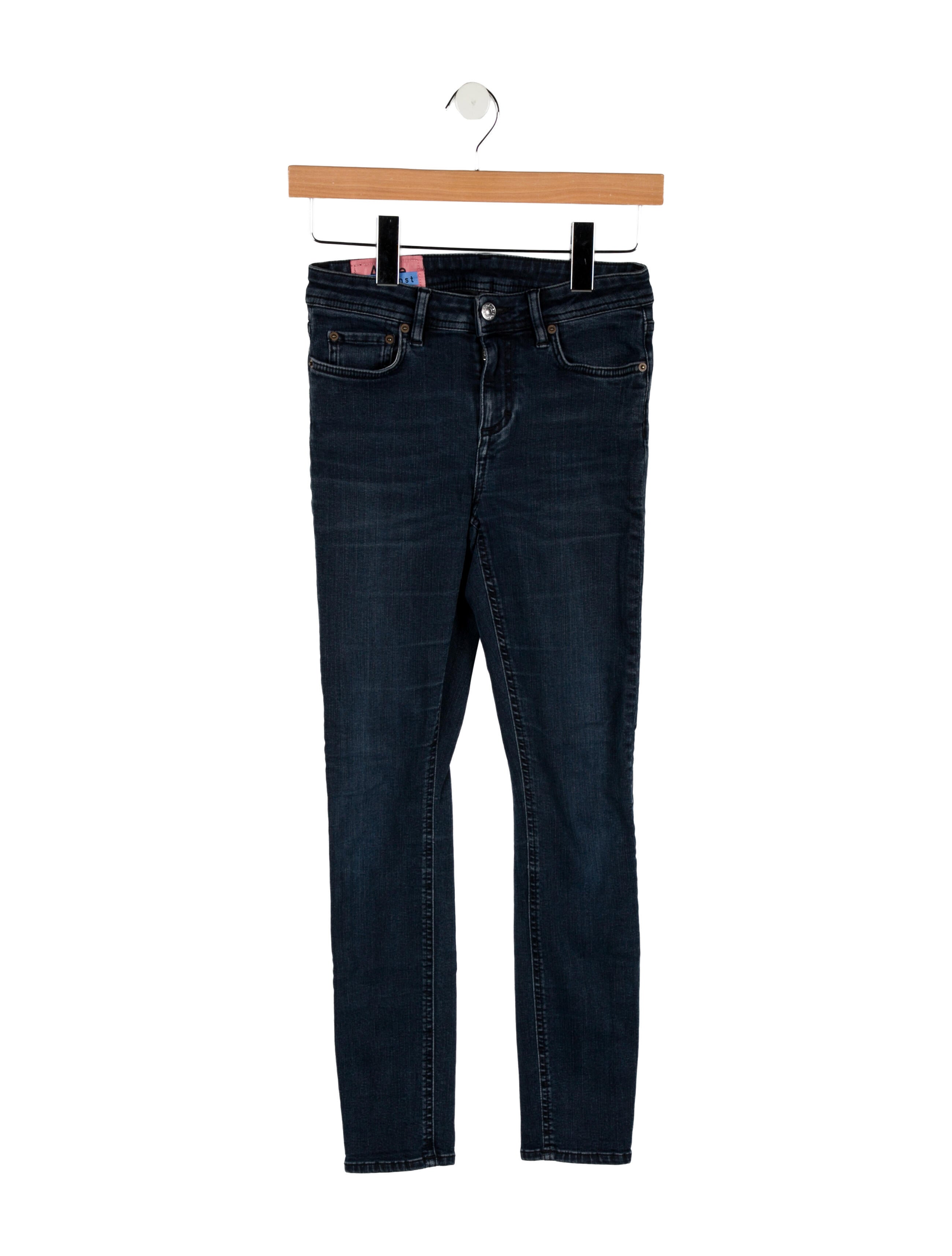 Acne Studios Blå Konst Mid-Rise Skinny Leg Jeans