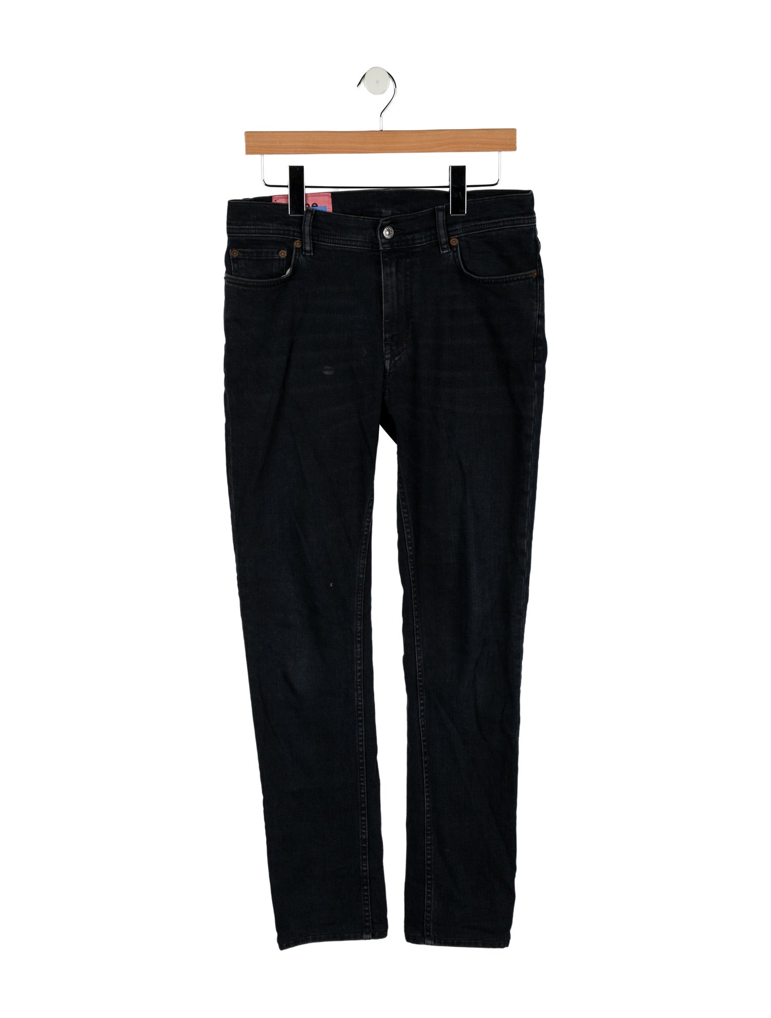 Acne Studios Blå Konst Mid-Rise Straight Leg Jeans