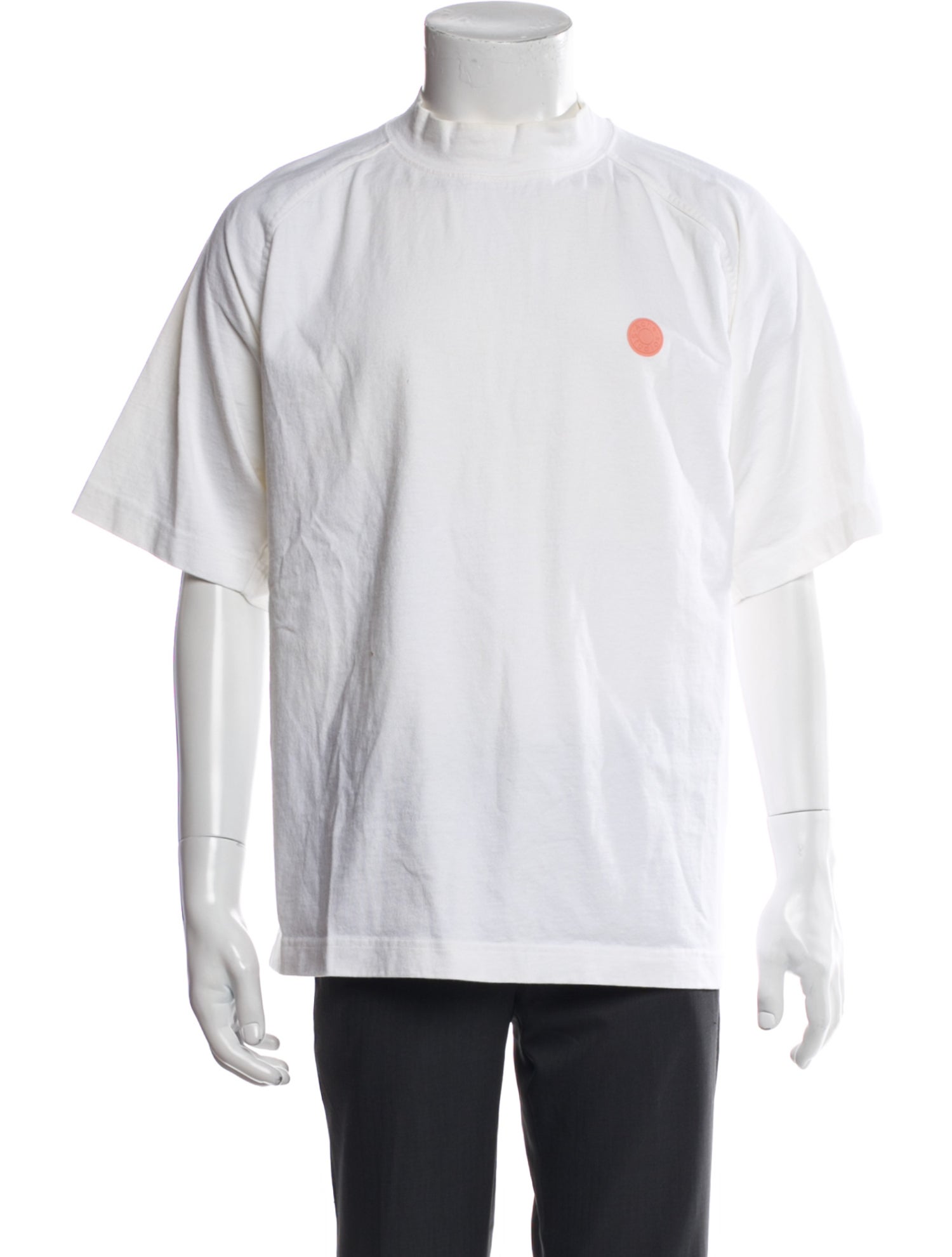 Acne Studios Blå Konst Mock Neck Short Sleeve T-Shirt