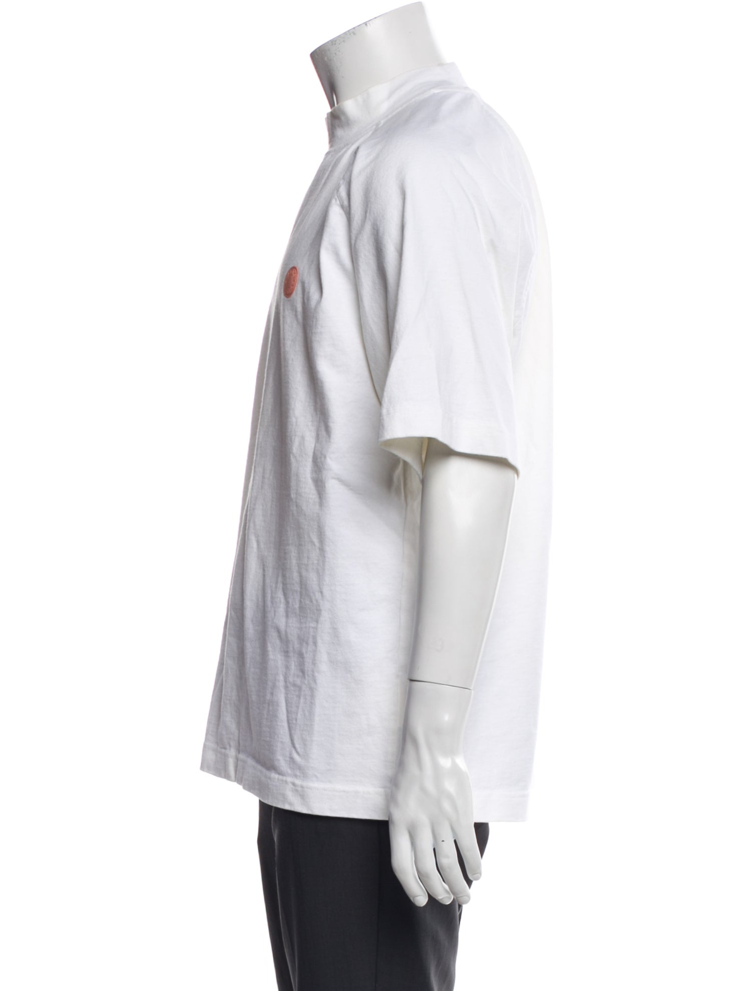 Acne Studios Blå Konst Mock Neck Short Sleeve T-Shirt