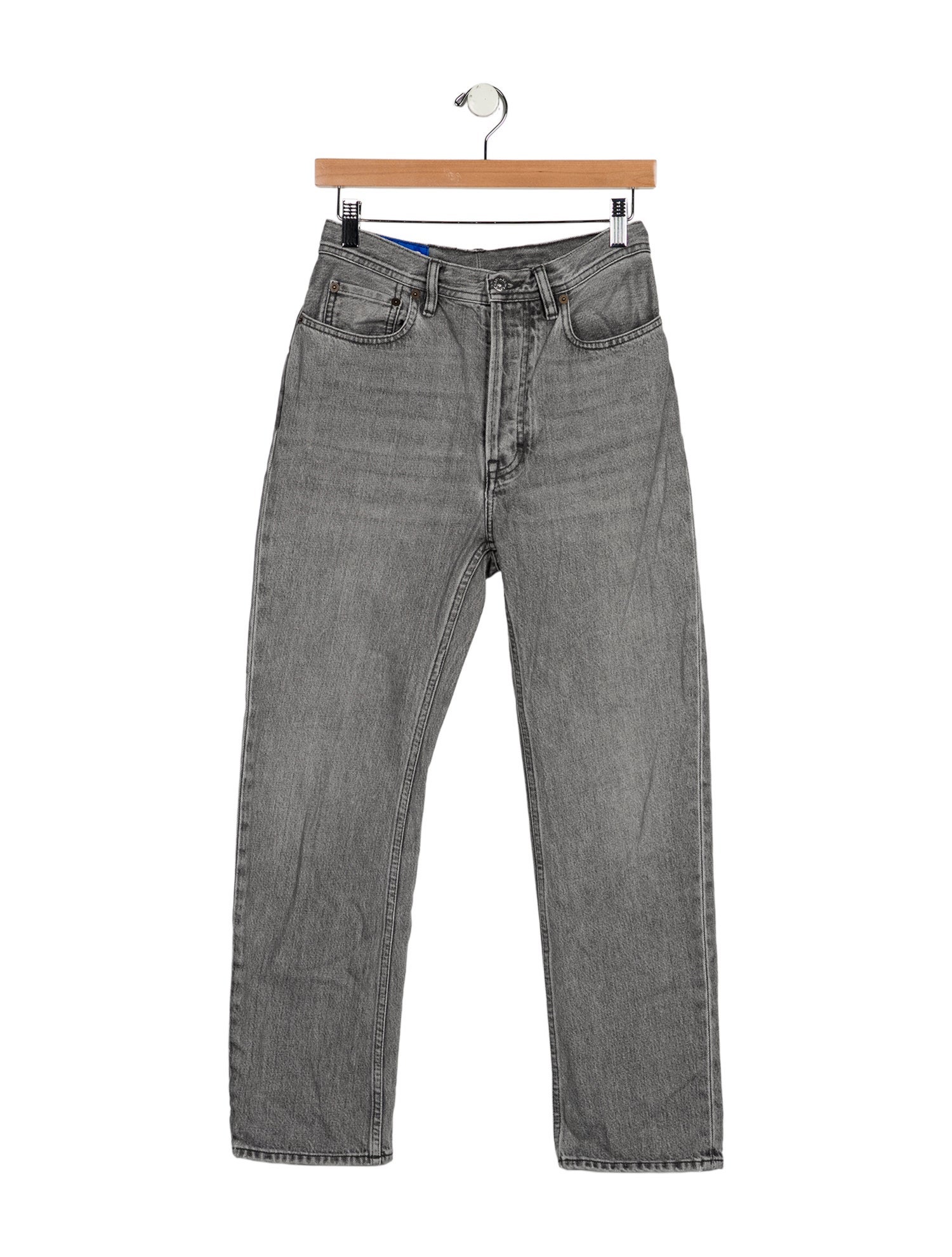 Acne Studios Blå Konst Mid-Rise Straight Leg Jeans