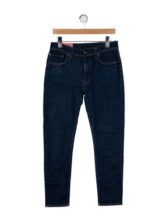 Acne Studios Blå Konst Mid-Rise Straight Leg Jeans