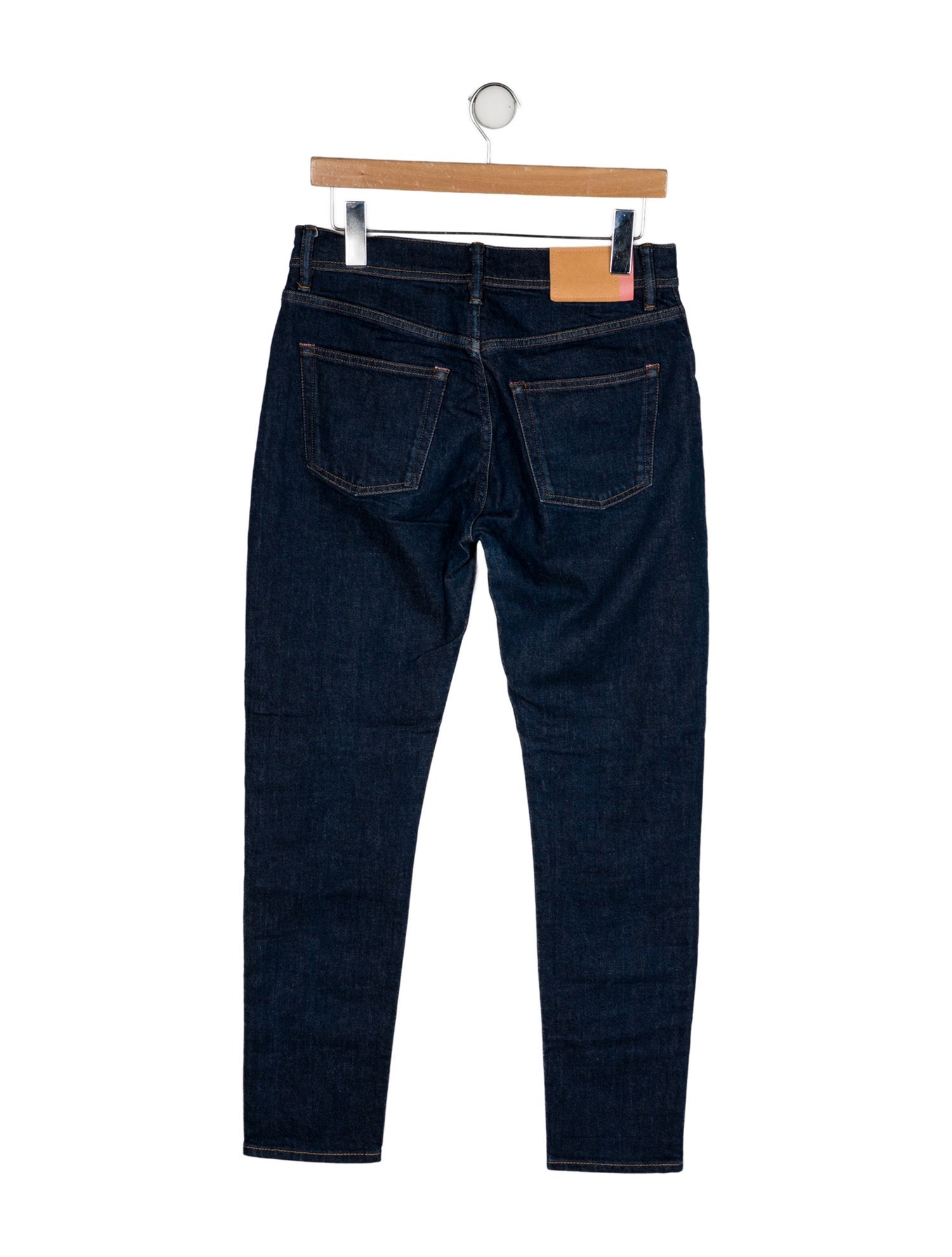 Acne Studios Blå Konst Mid-Rise Straight Leg Jeans