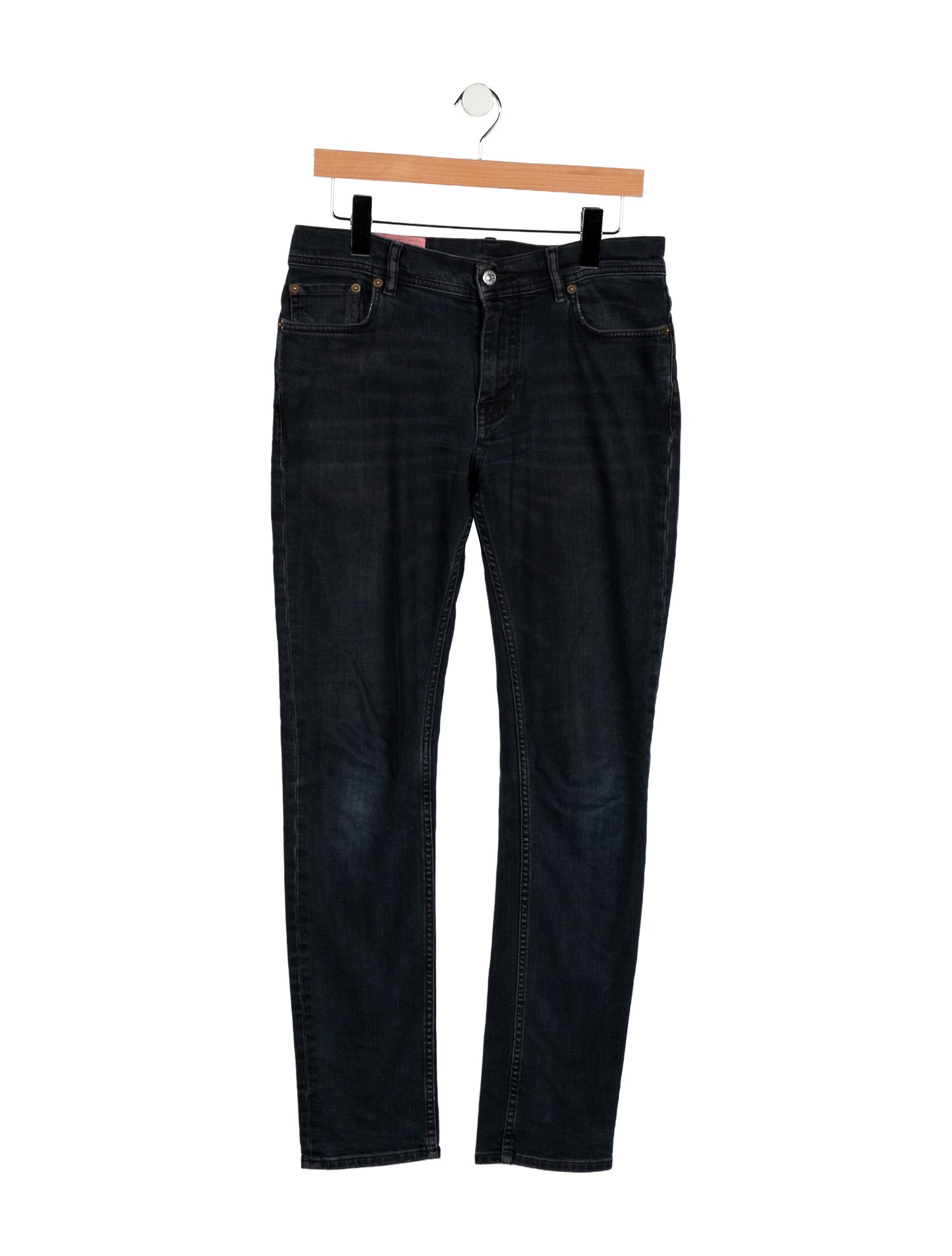 Acne Studios Blå Konst Mid-Rise Straight Leg Jeans