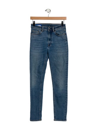 Acne Studios Blå Konst Mid-Rise Skinny Leg Jeans