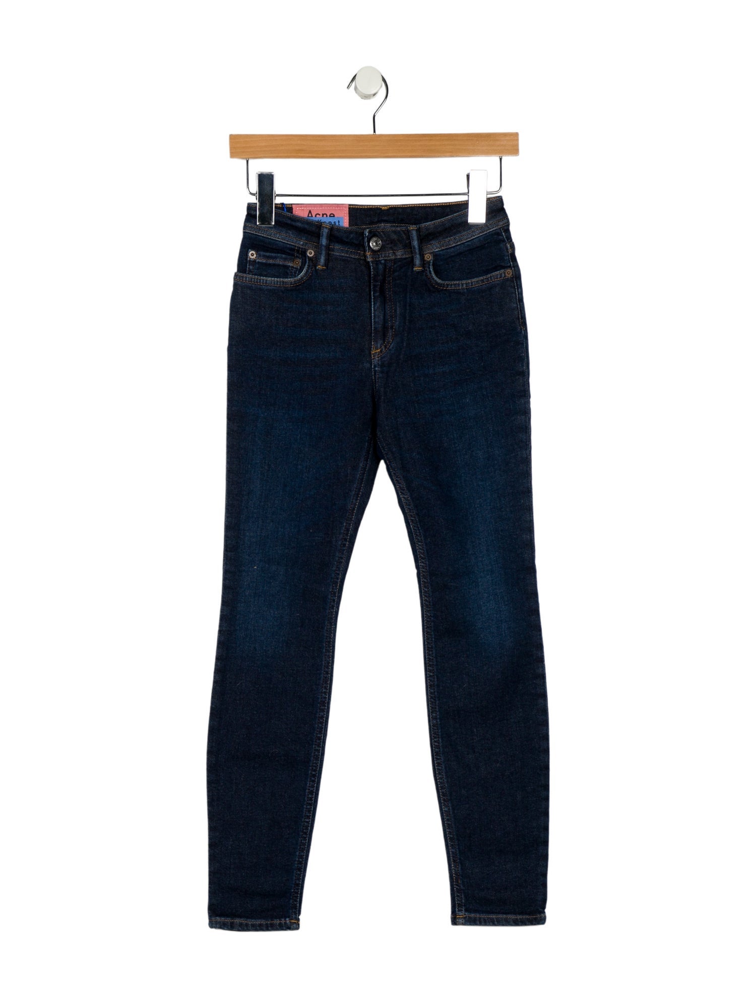 Acne Studios Blå Konst Mid-Rise Skinny Leg Jeans w/ Tags