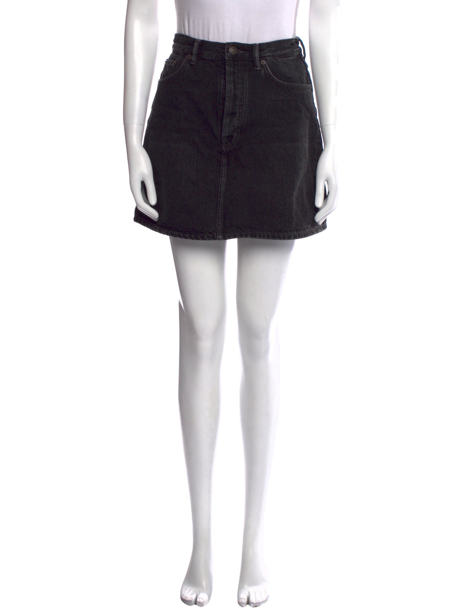 Acne Studios Blå Konst Raw-Edge Trim Mini Skirt