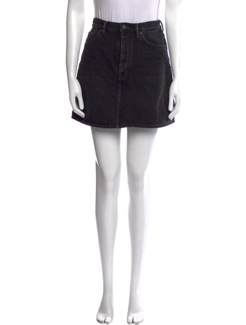 Acne Studios Blå Konst Raw-Edge Trim Mini Skirt