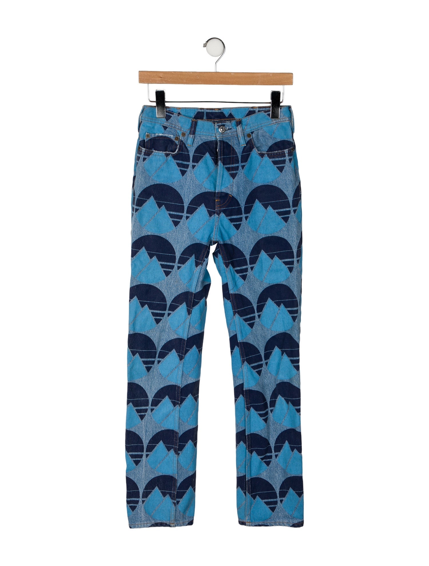 Acne Studios Blå Konst Mid-Rise Straight Leg Jeans