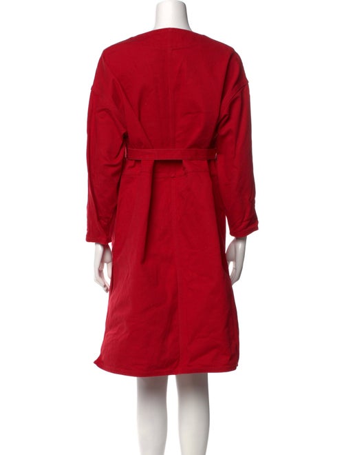 Acne Studios Blå Konst Bateau Neckline Knee-Length Dress