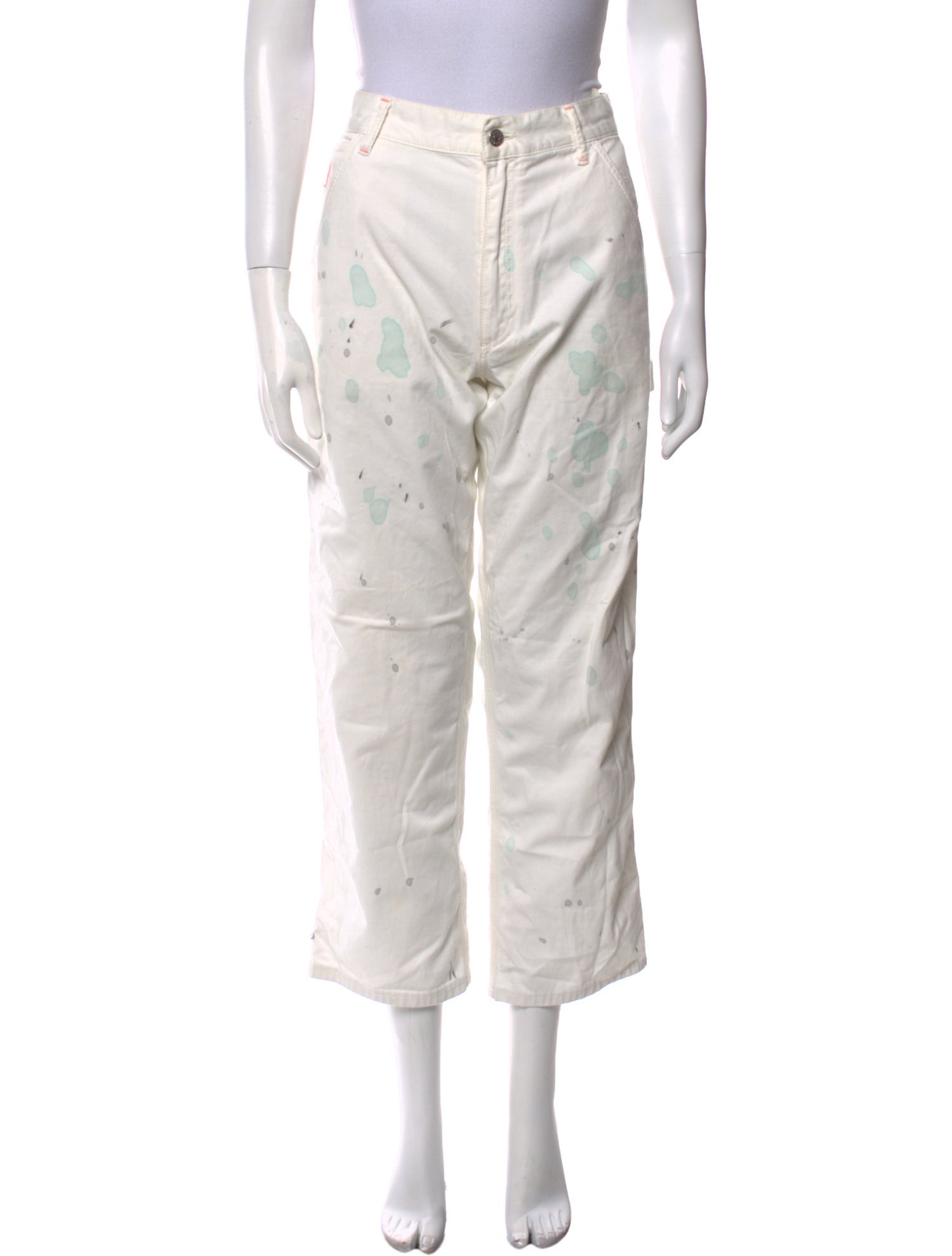 Acne Studios Blå Konst Printed Wide Leg Pants