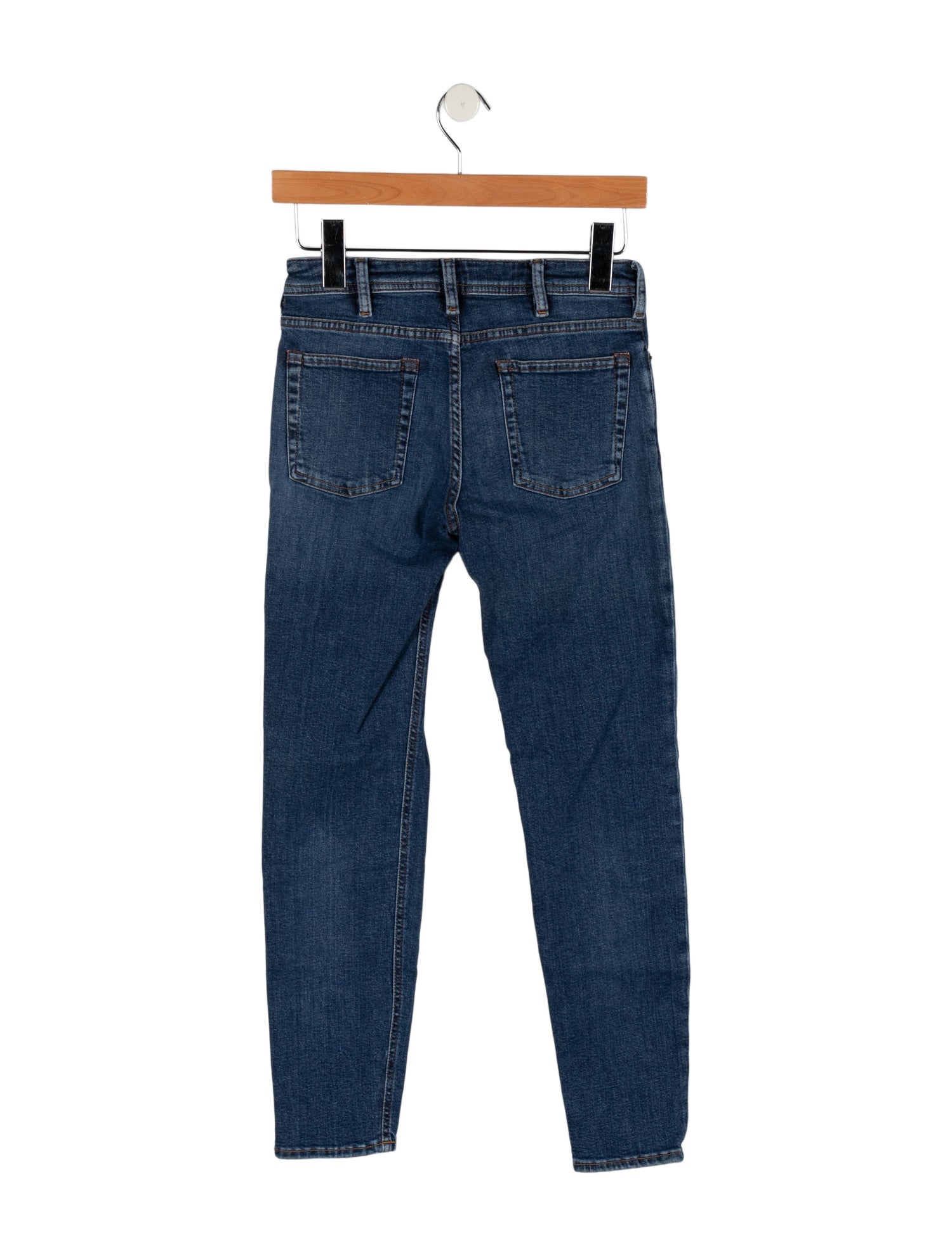 Acne Studios Blå Konst Mid-Rise Skinny Leg Jeans
