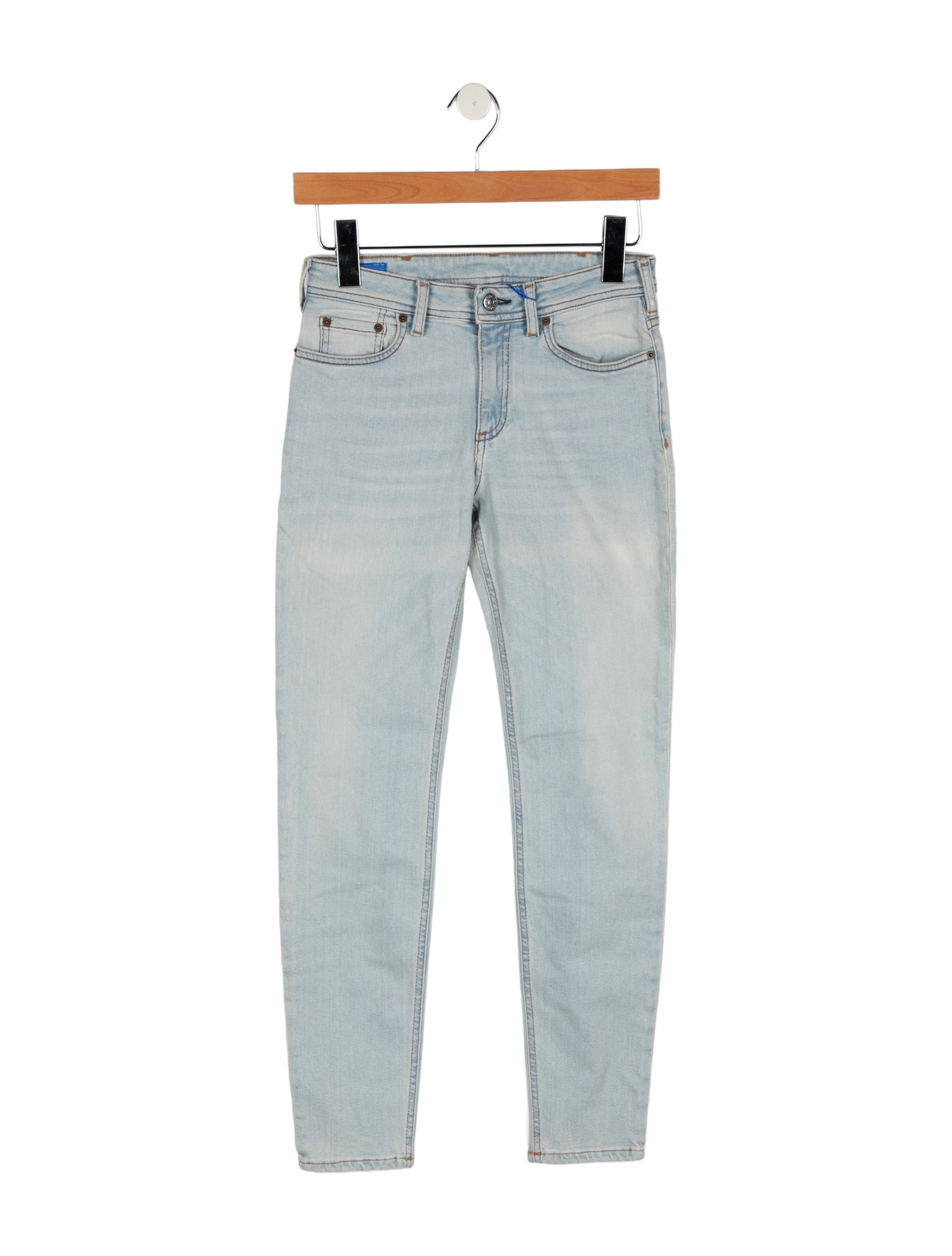 Acne Studios Blå Konst Mid-Rise Skinny Leg Jeans w/ Tags