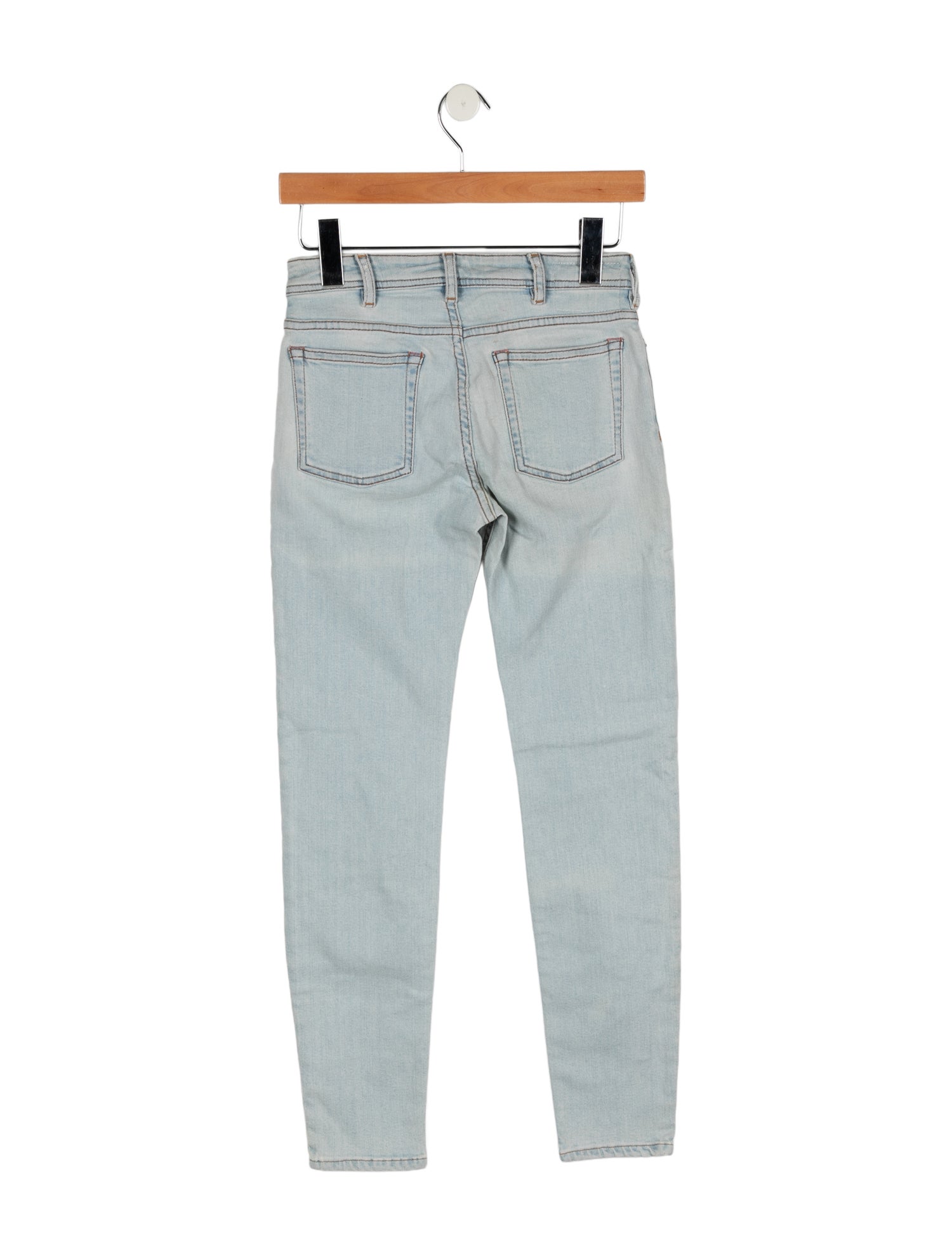 Acne Studios Blå Konst Mid-Rise Skinny Leg Jeans w/ Tags