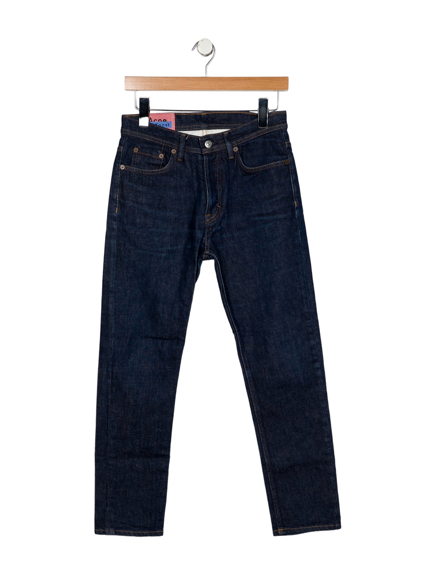 Acne Studios Blå Konst Mid-Rise Skinny Leg Jeans