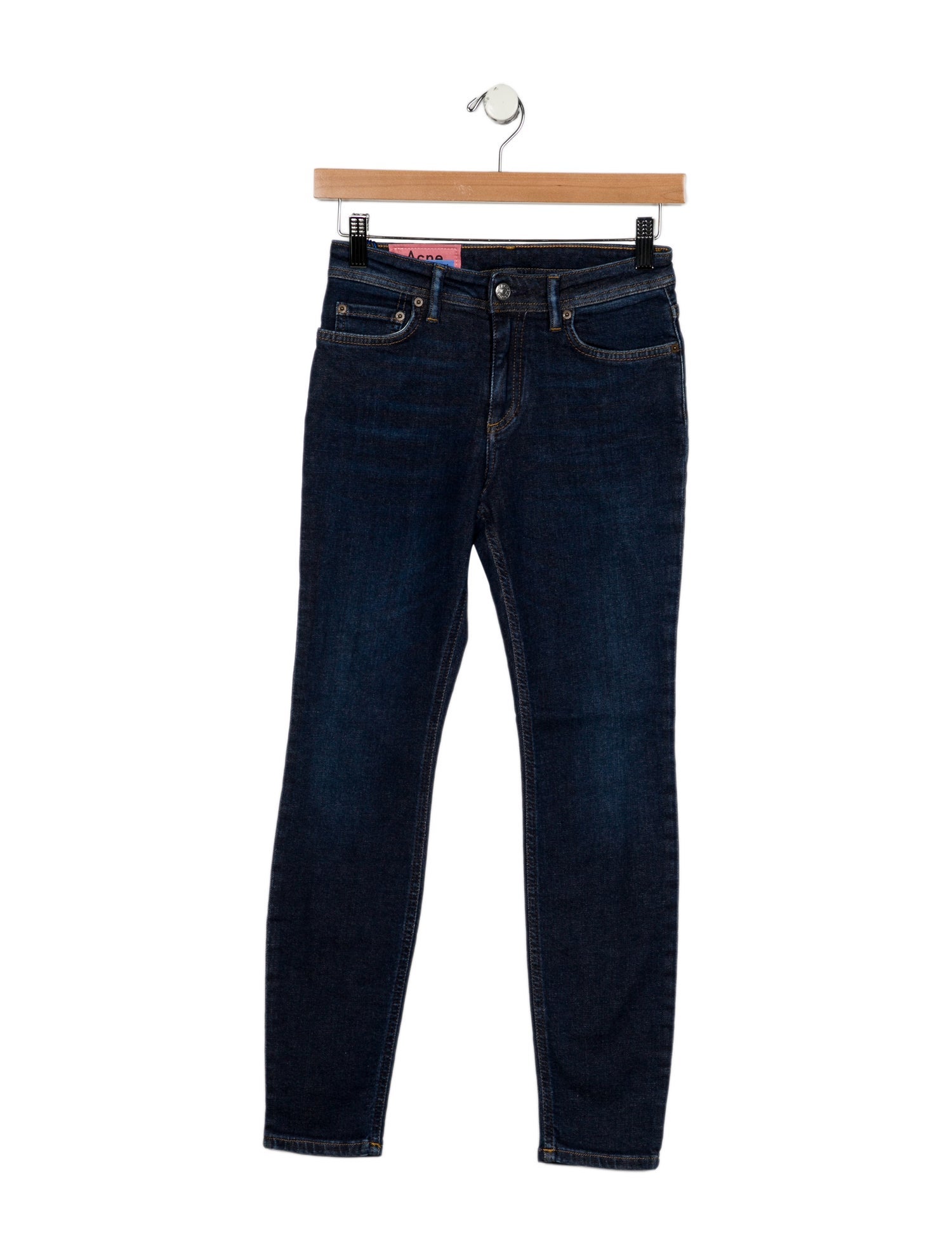 Acne Studios Blå Konst Mid-Rise Skinny Leg Jeans