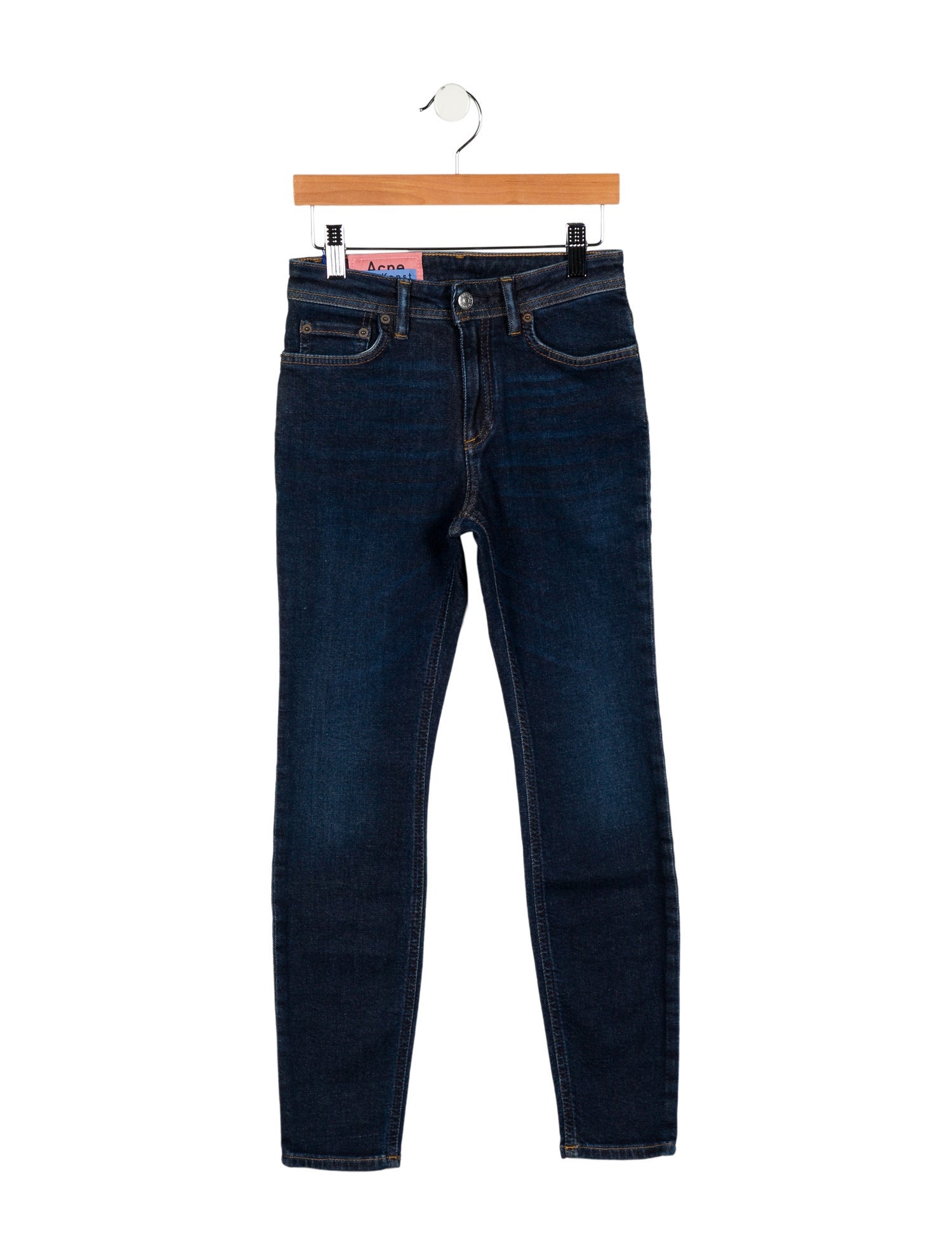 Acne Studios Blå Konst Mid-Rise Skinny Leg Jeans w/ Tags