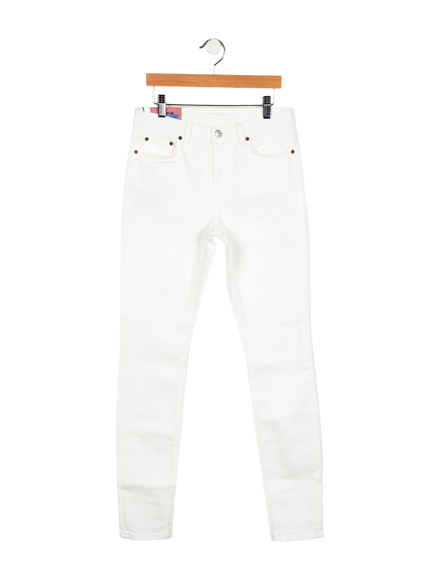 Acne Studios Blå Konst Mid-Rise Skinny Leg Jeans w/ Tags