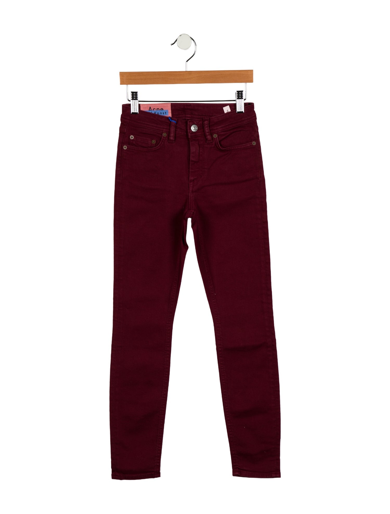 Acne Studios Blå Konst Mid-Rise Skinny Leg Jeans w/ Tags